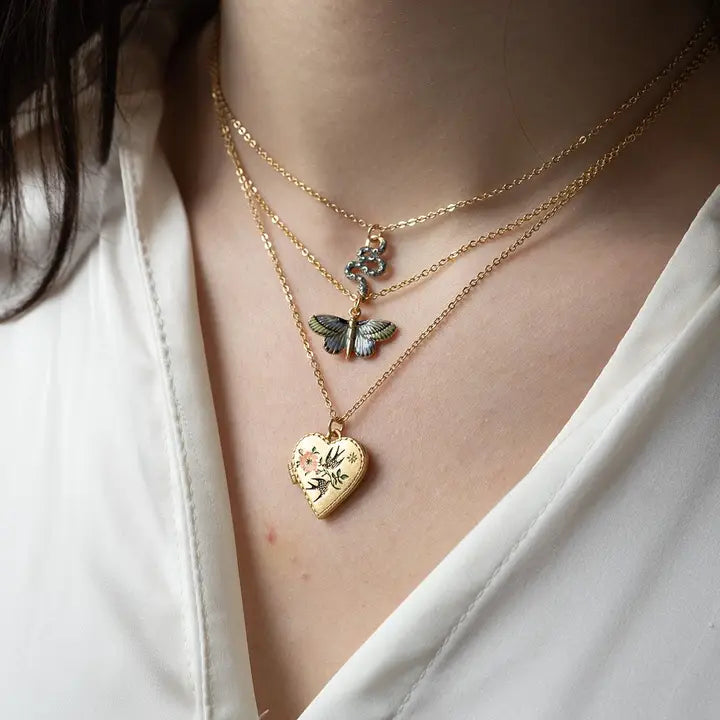 Deco Butterfly Blue Necklace