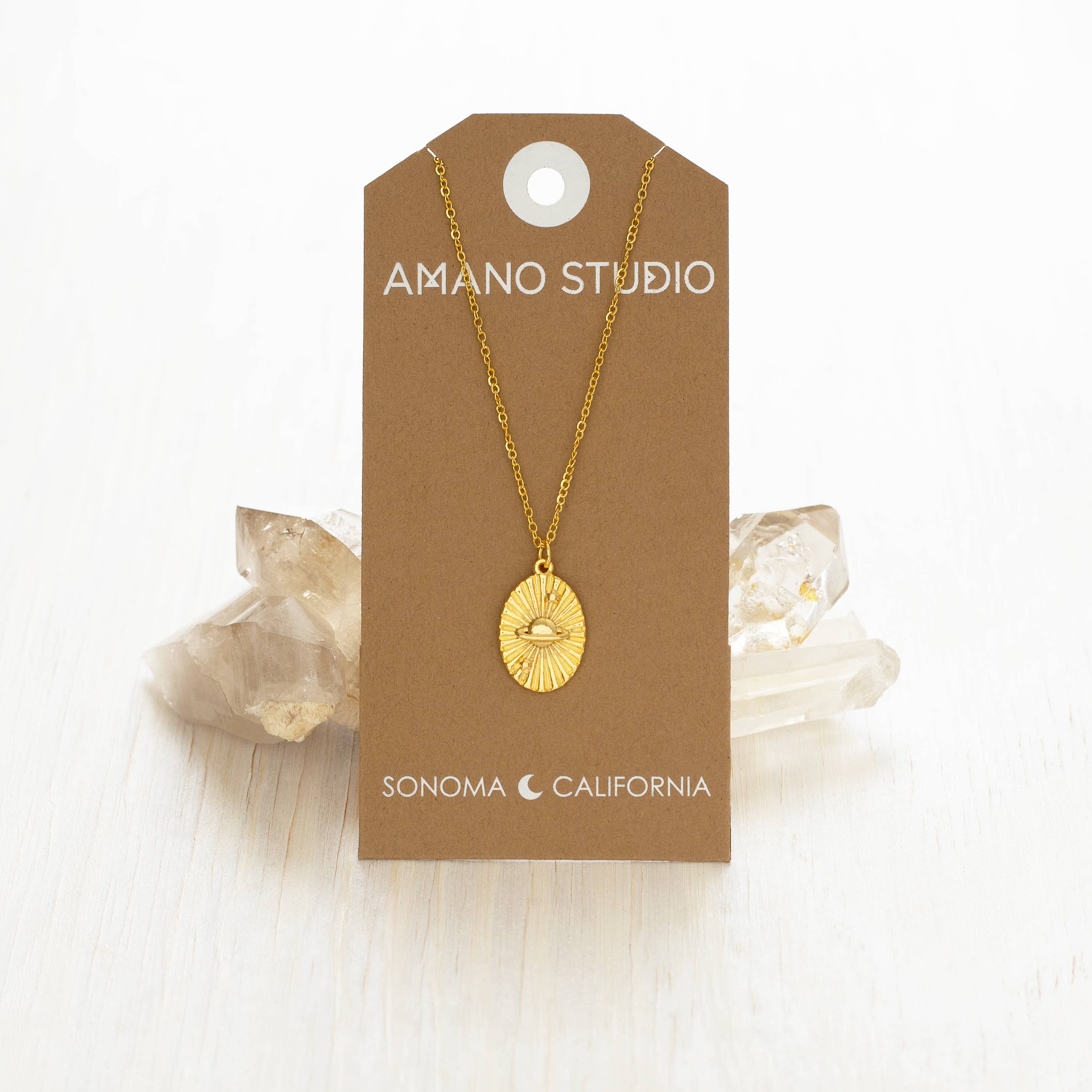 Saturn Charm Necklace