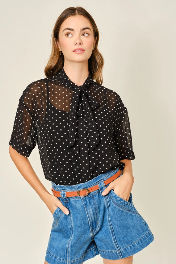 The Regina Dot Blouse