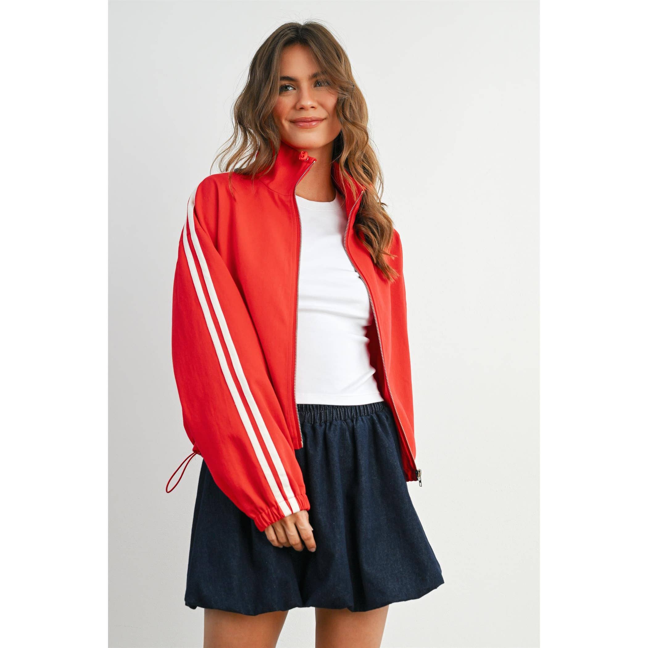 The Travis Striped Zip-Up Jacket