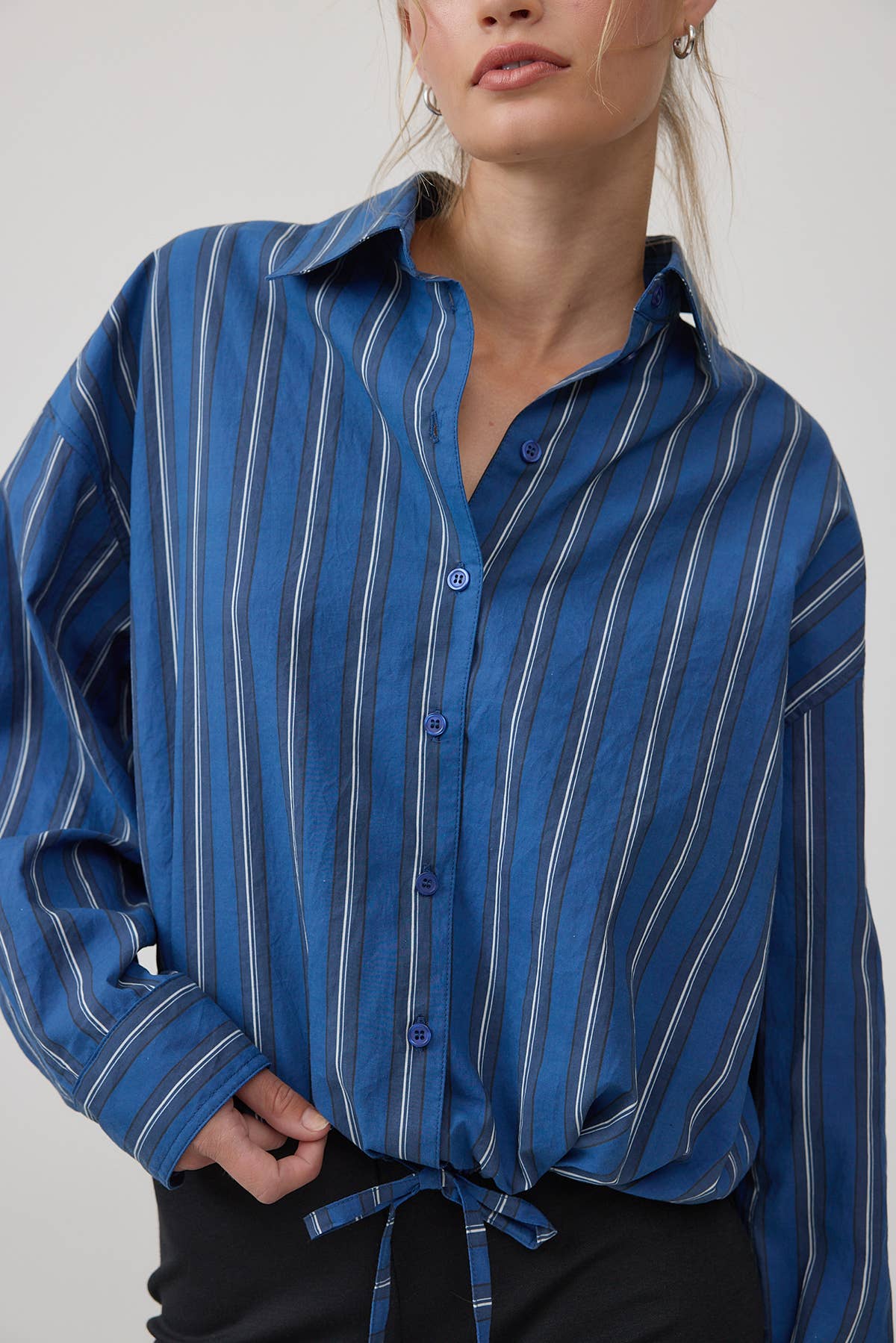 The Joe Stripe Button-Up Top