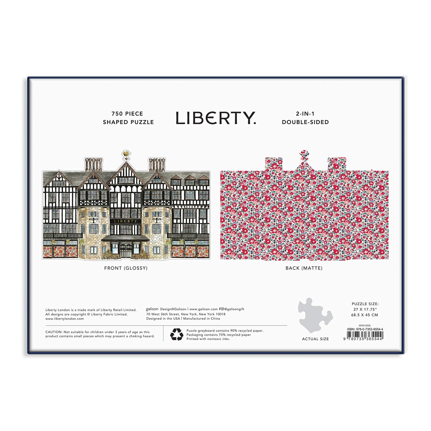 The Liberty London Tudor Building Shaped Puzzle