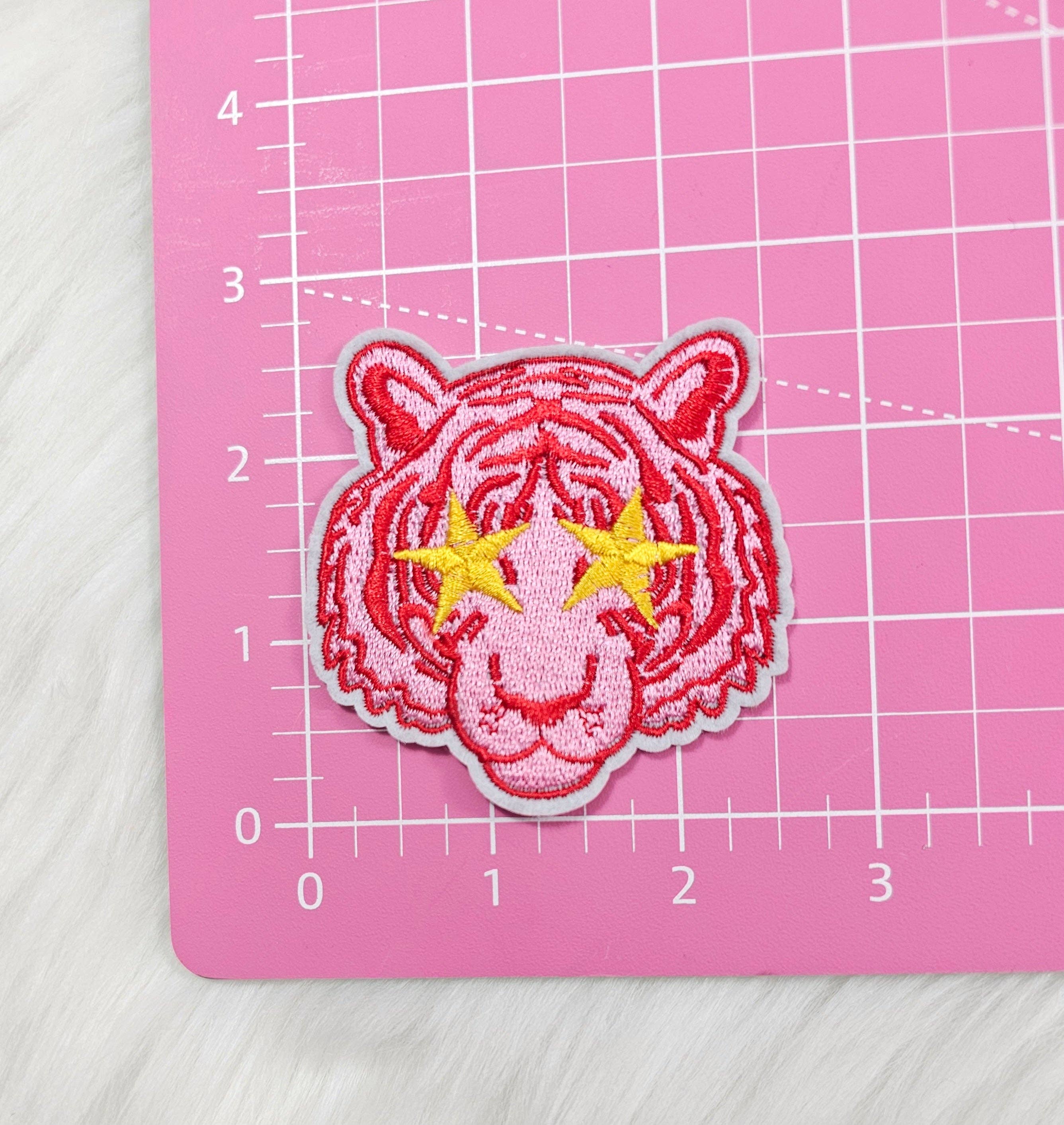 Iron on Patch: Pink Tiger Mascot