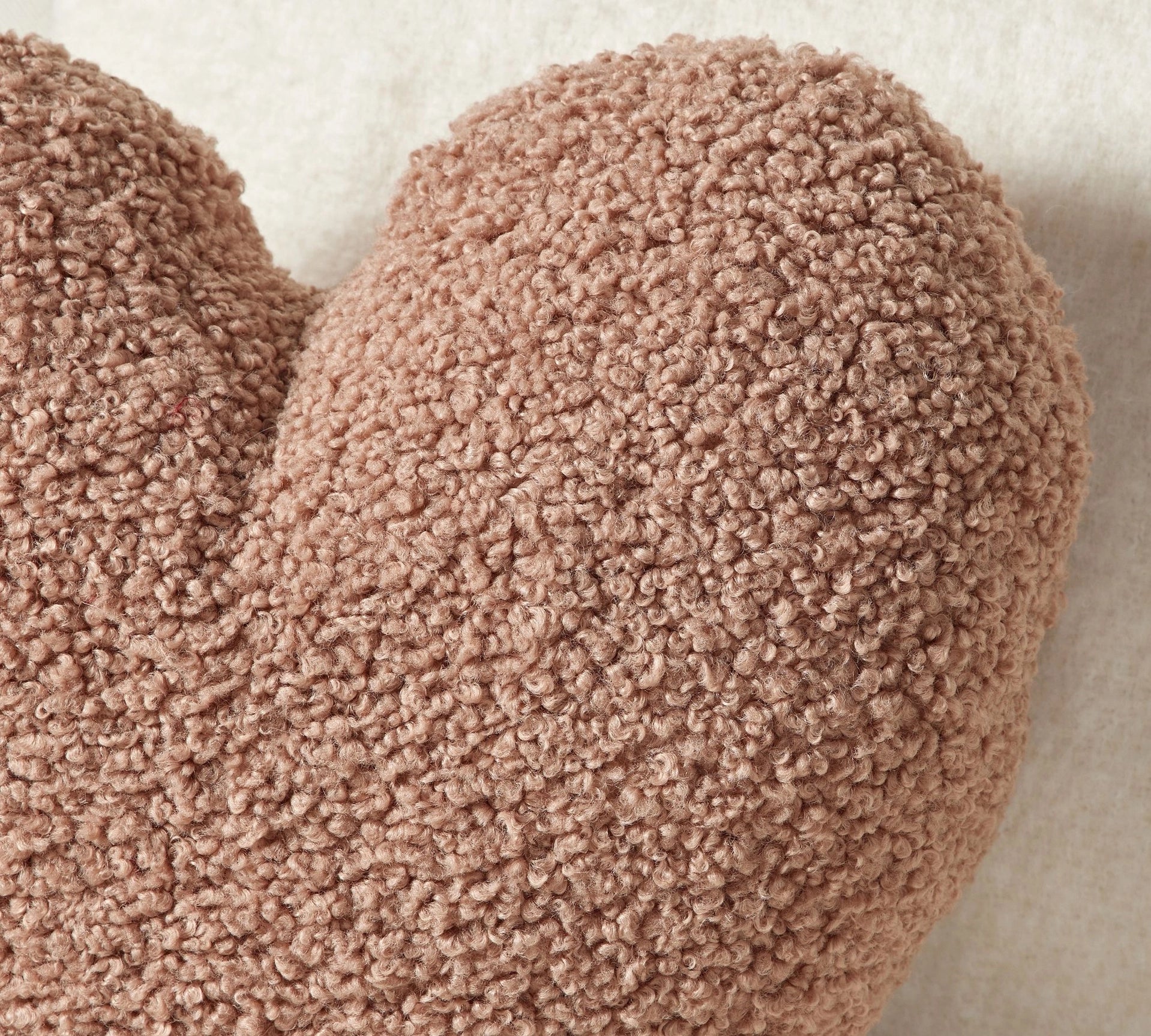 Heart-Shaped Plush Throw Pillow