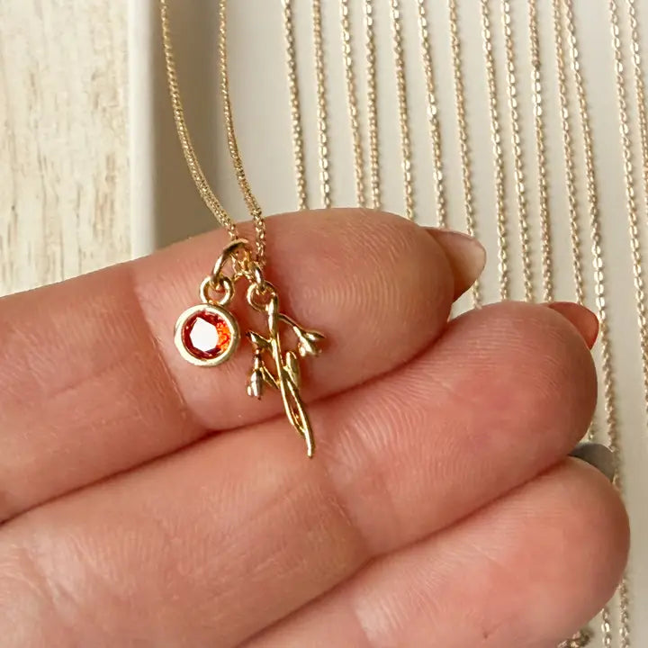 Birth Flower Necklace