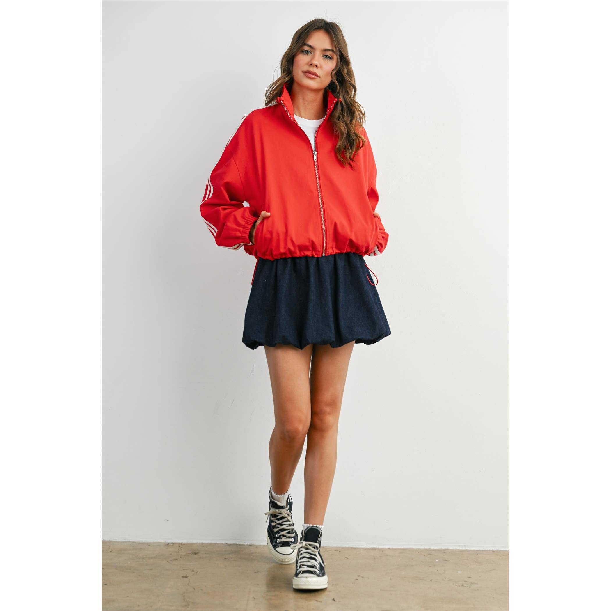 The Travis Striped Zip-Up Jacket