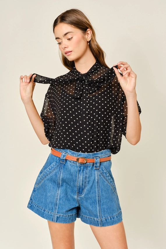 The Regina Dot Blouse