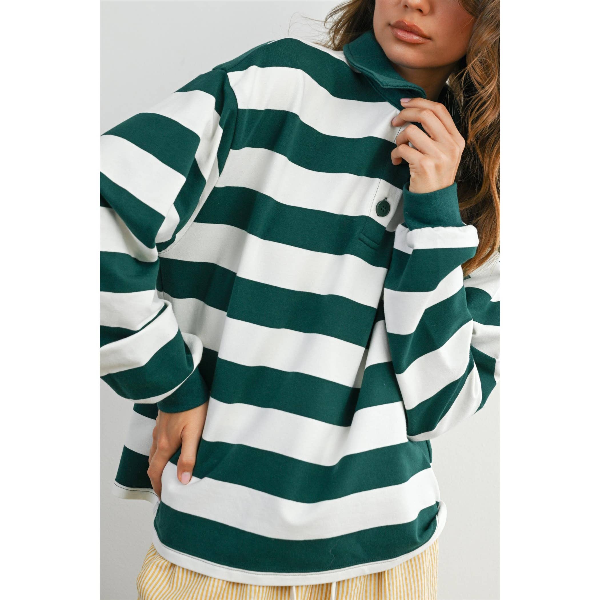 The Palmer Striped Rugby Sweatshirt
