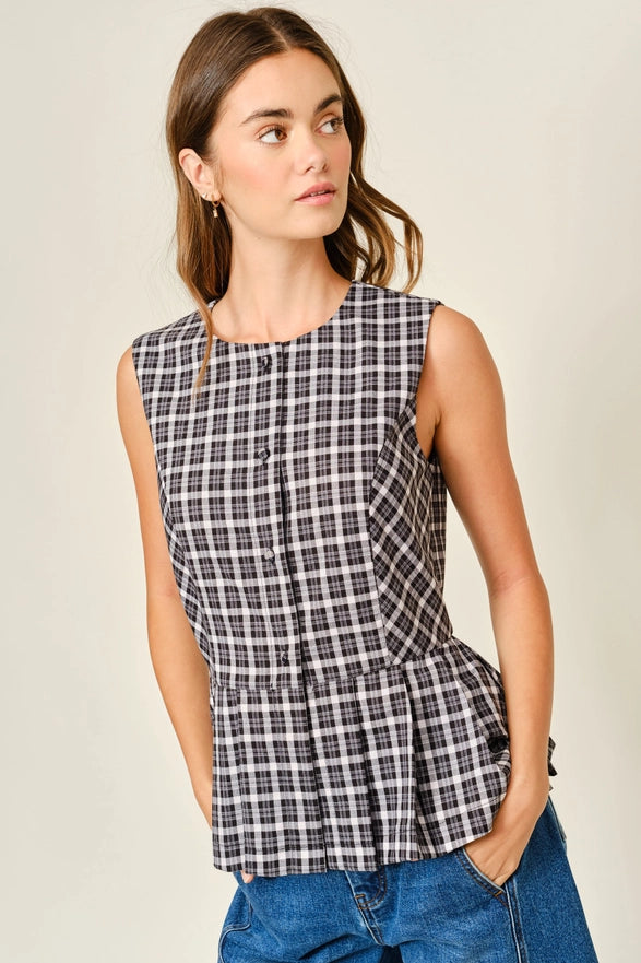 The Cyndi Button Down Tank