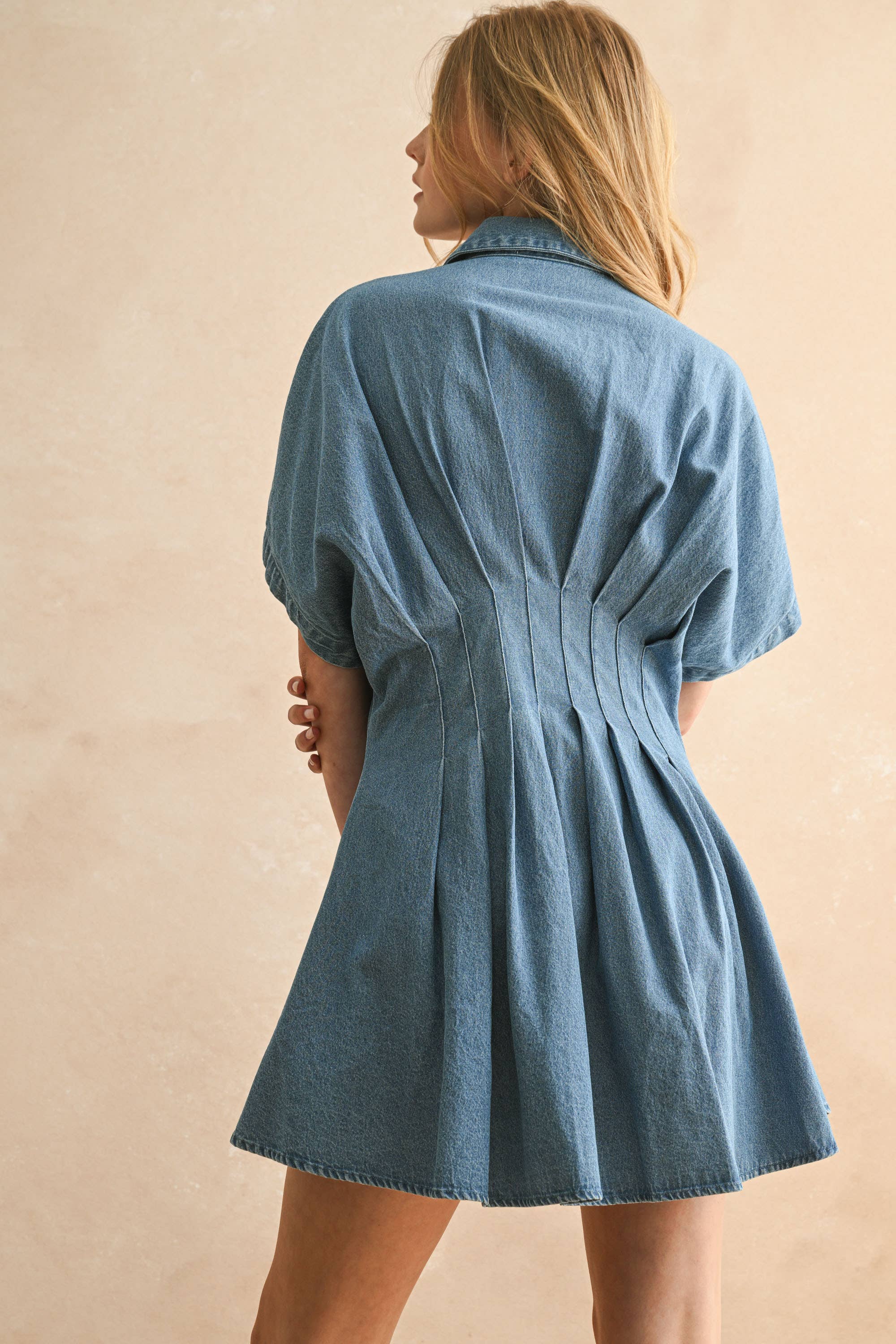 The Rachel Denim Button Down Dress