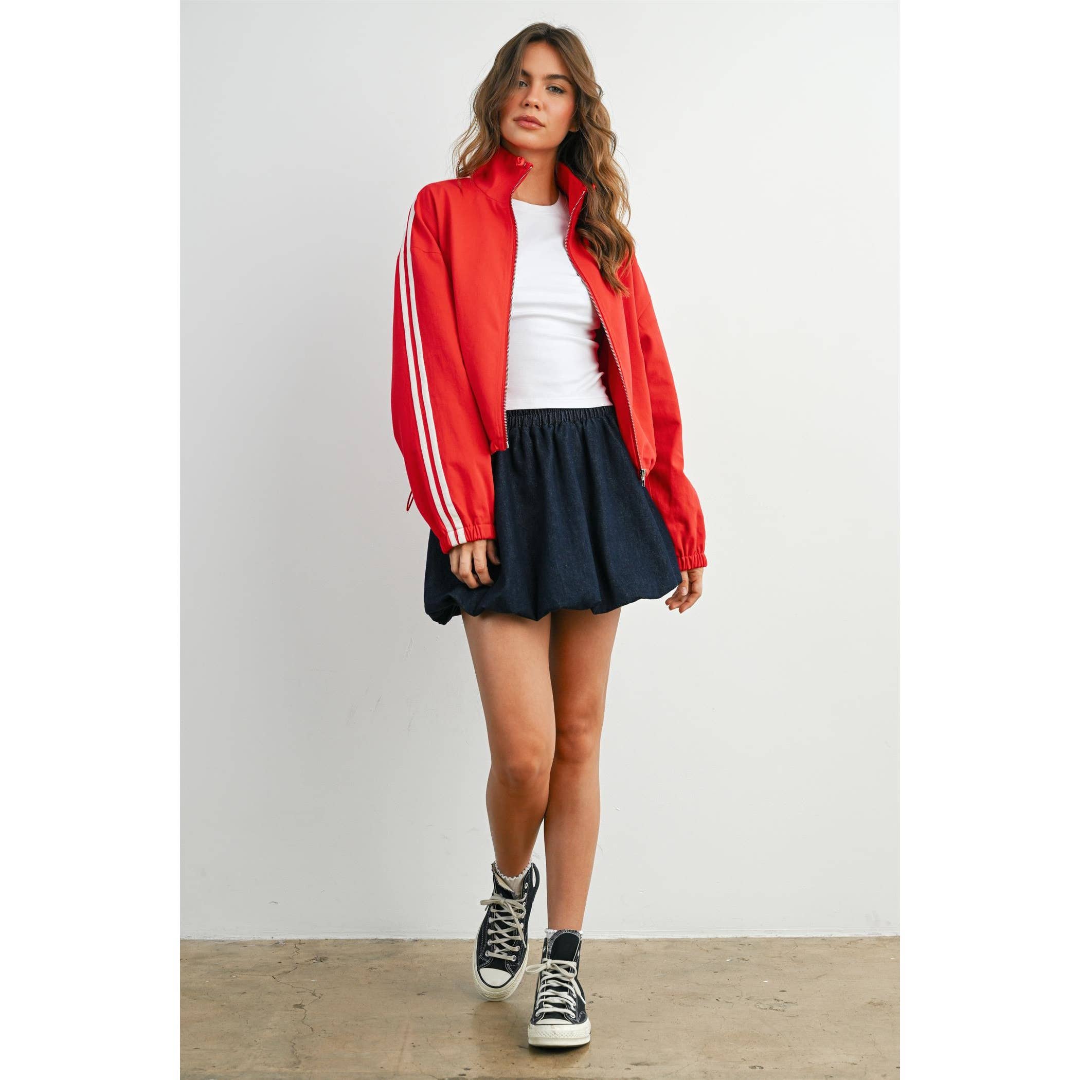 The Travis Striped Zip-Up Jacket