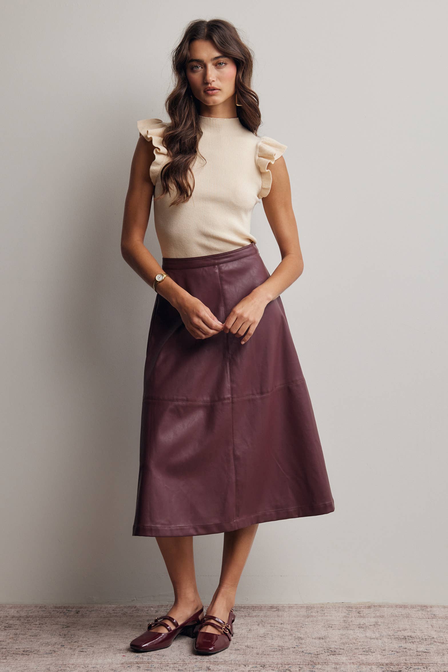 The Scottie Leather Skirt