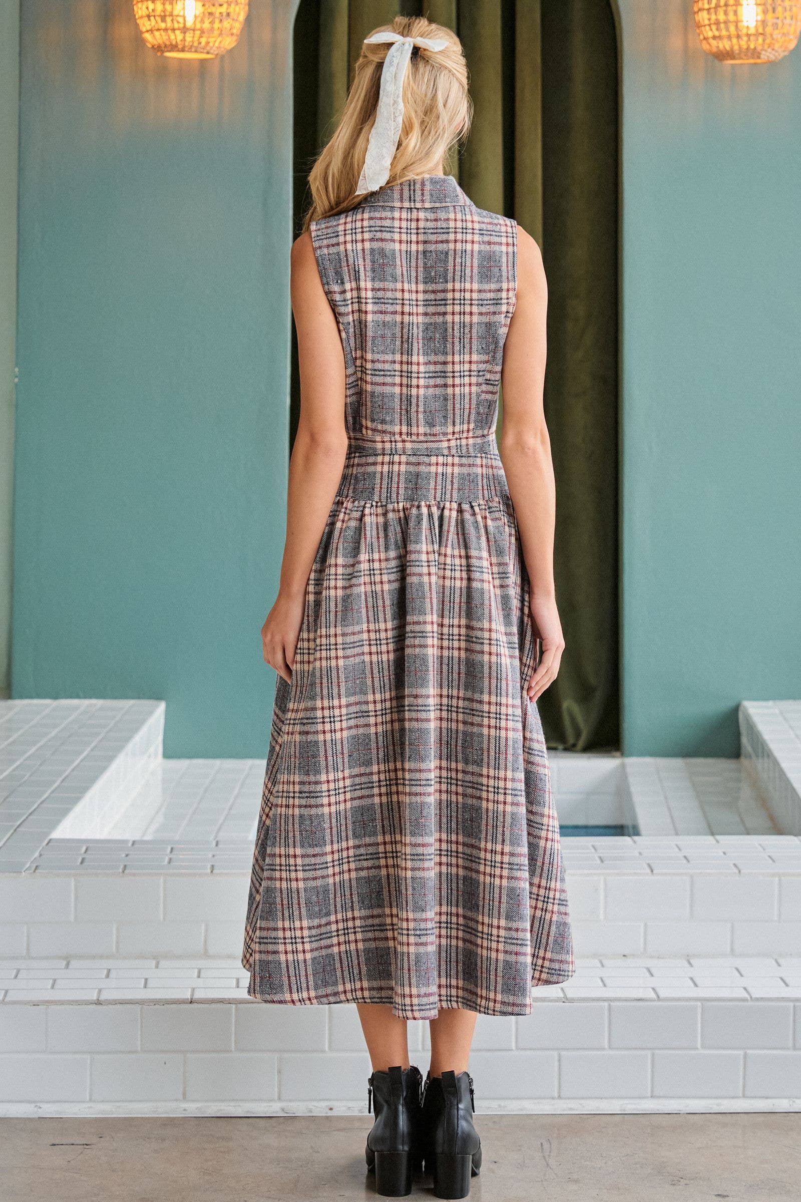 The Sandra Plaid Dress
