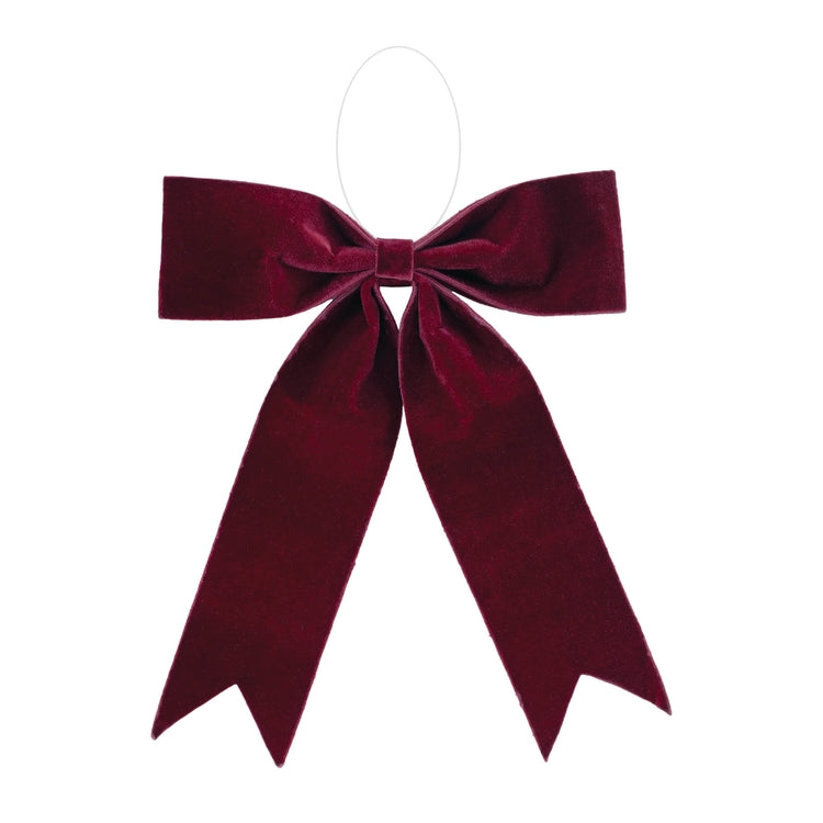 Burgandy Red Bow Ornament