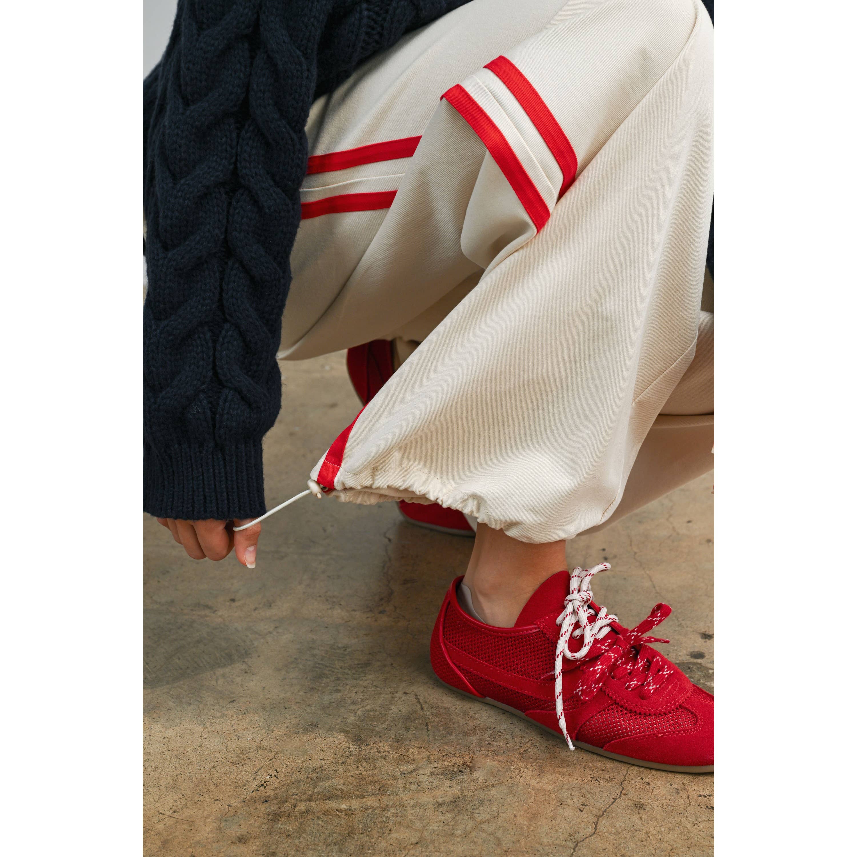 The Boone Striped Wide Leg Track Pants