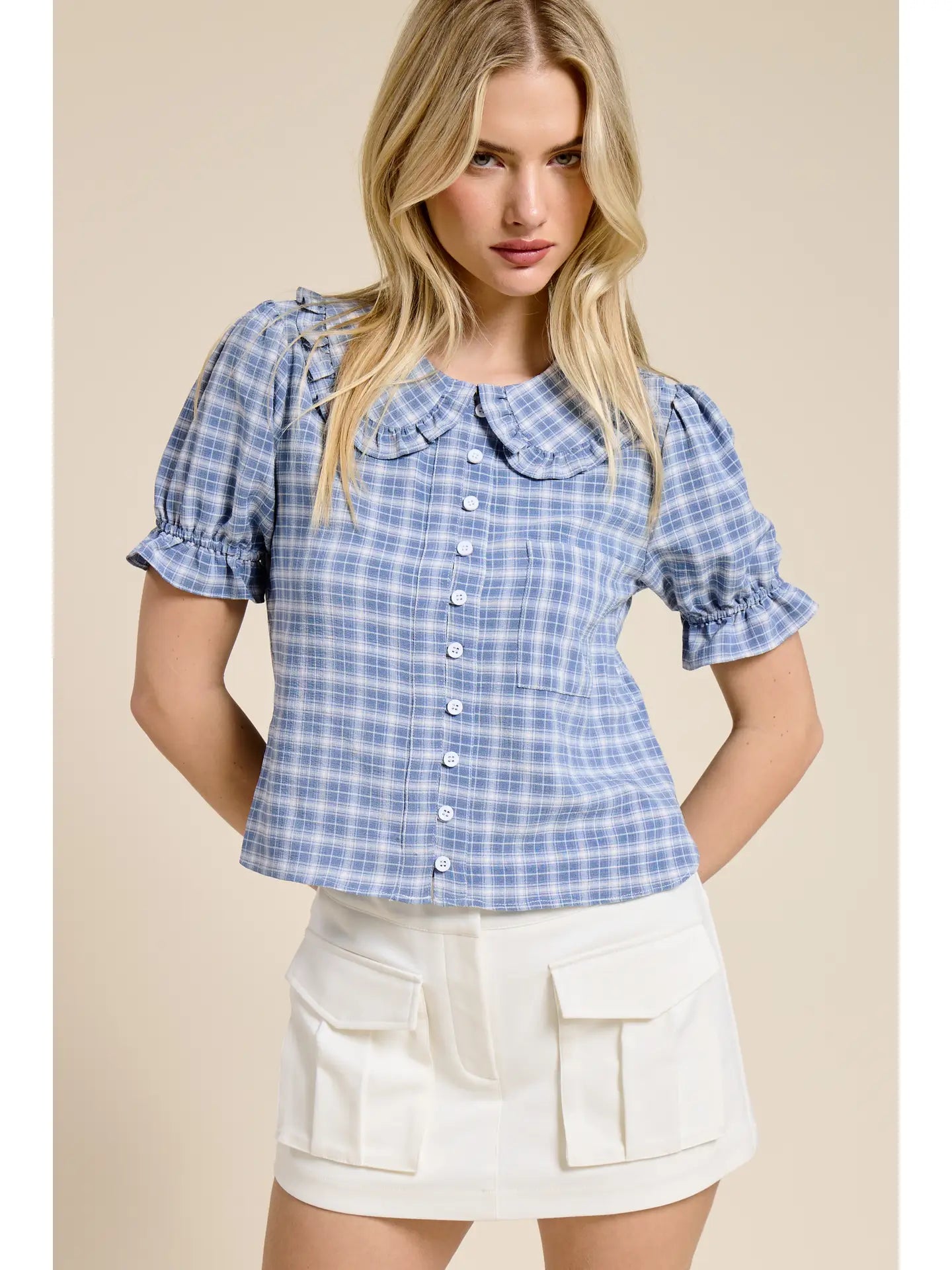 The Sammie Ruffle Collar Top