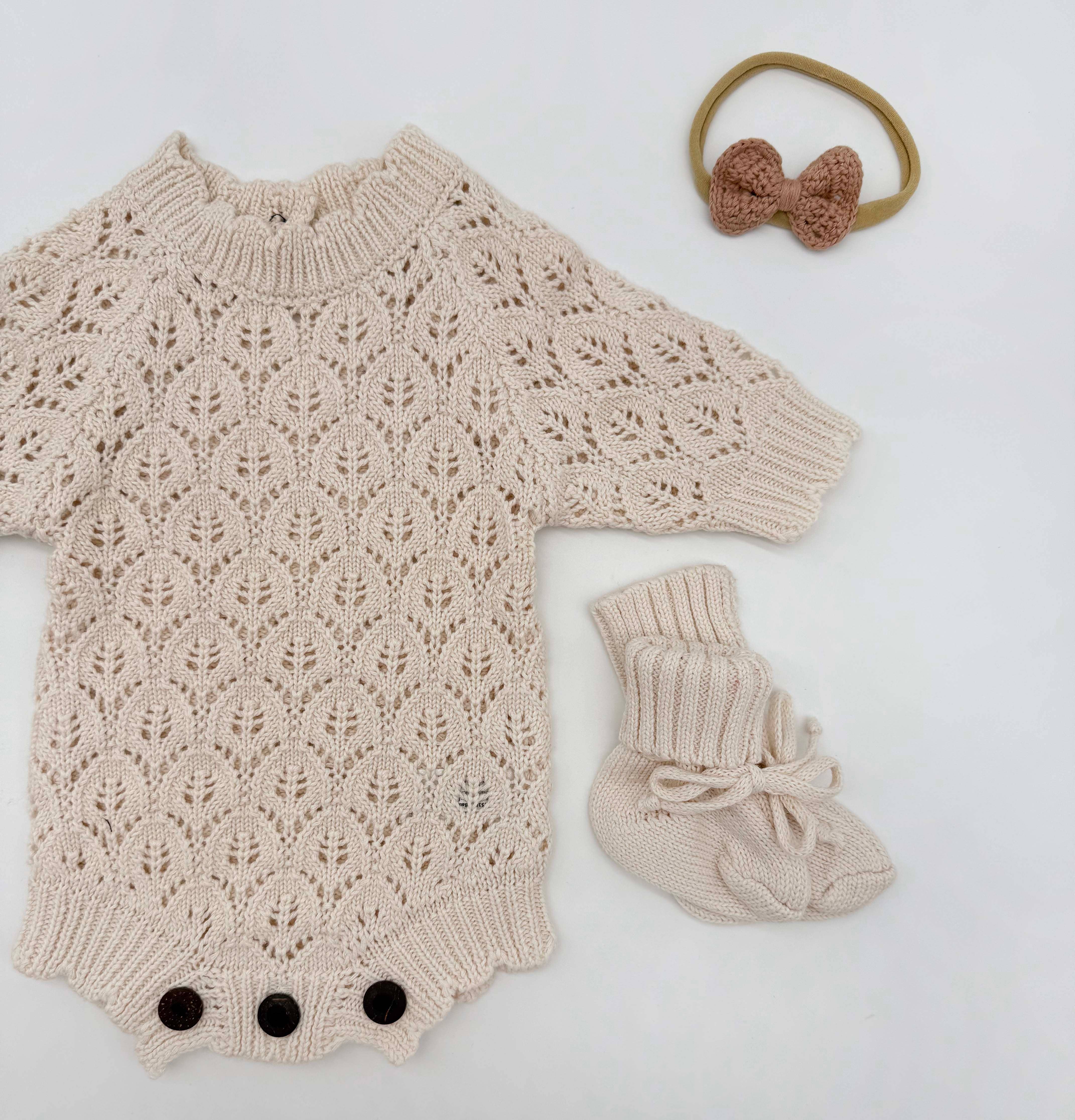 The Light Cream Lacey Knit Set