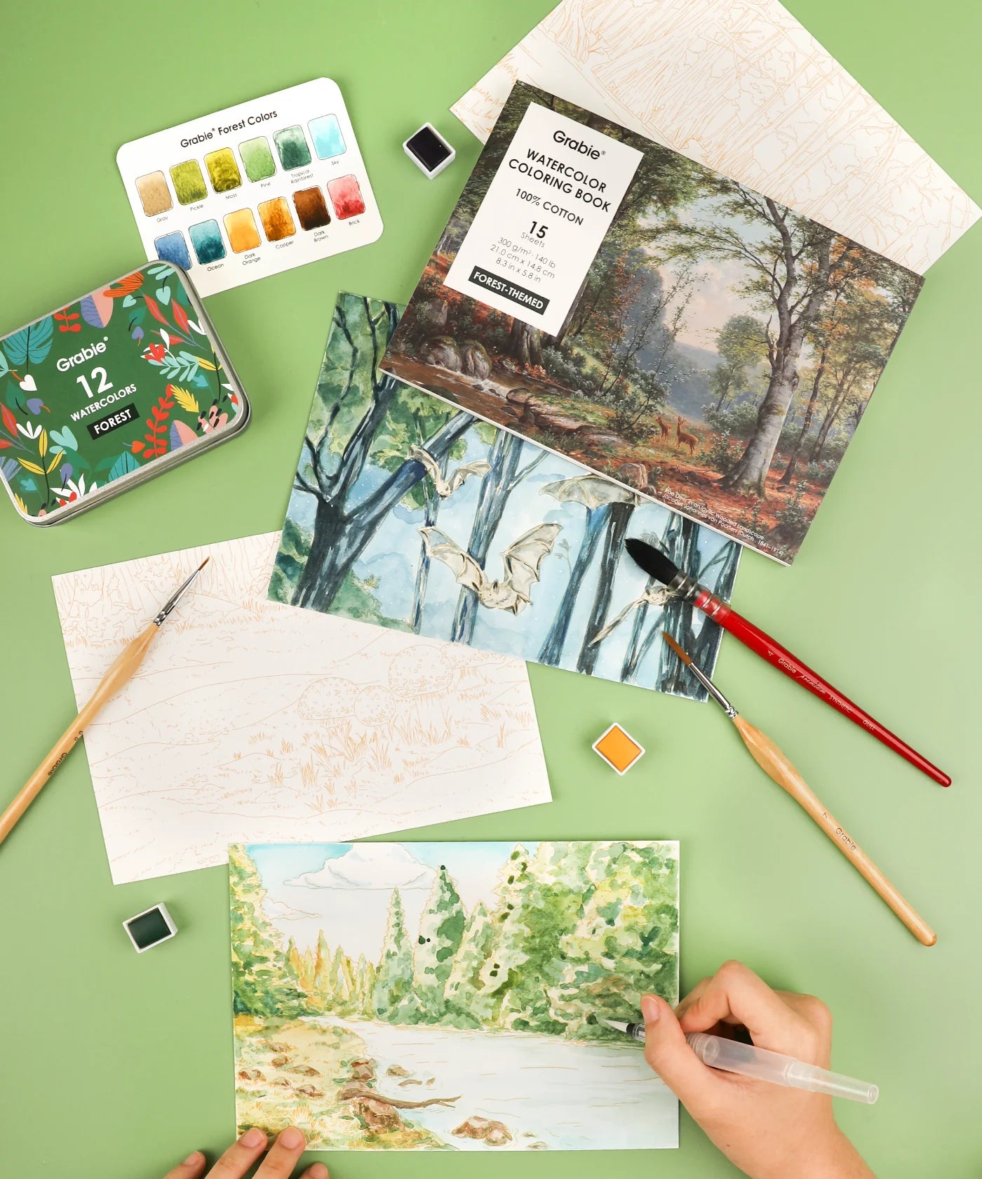 Themed Watercolor Coloring Club Box