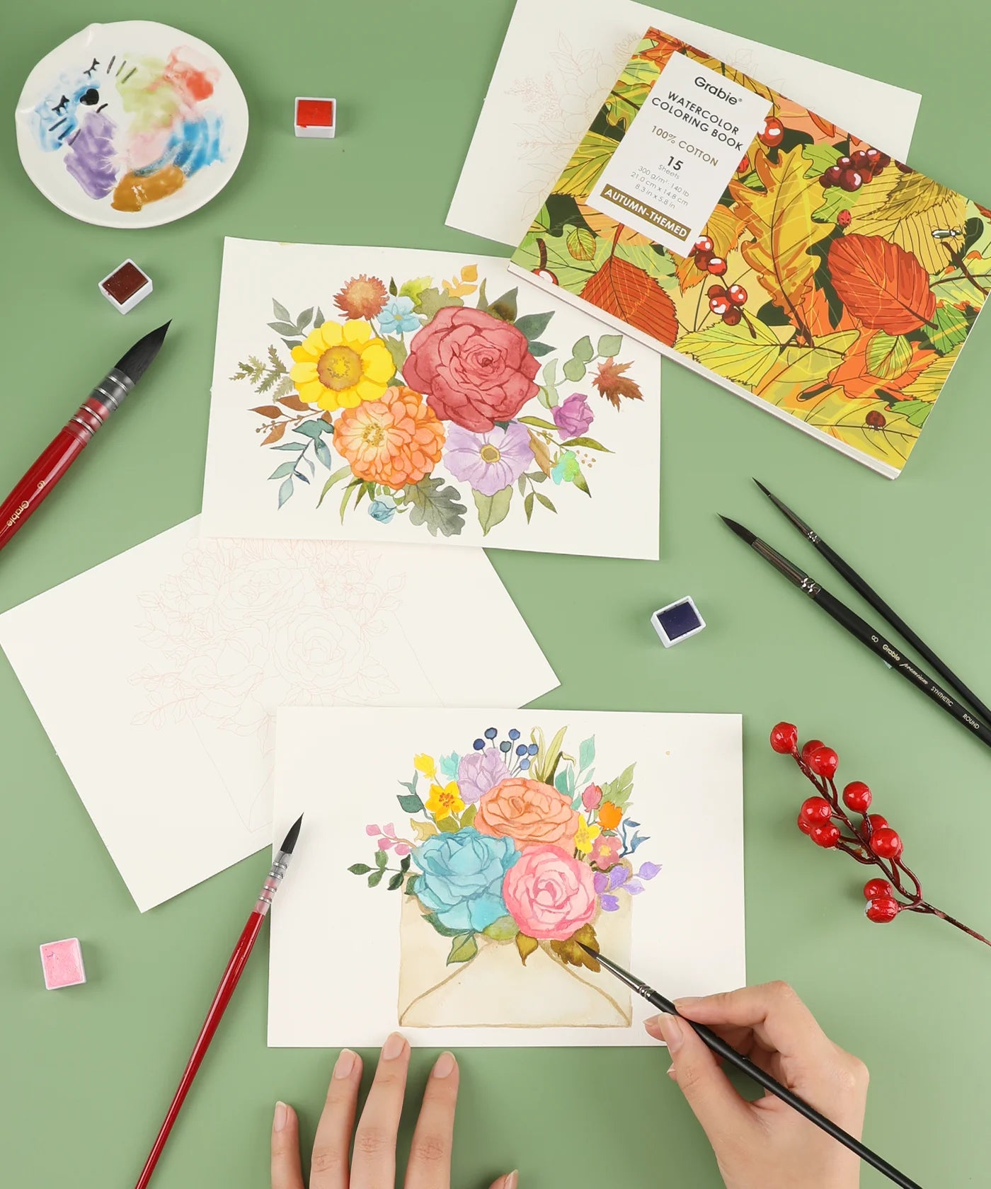 Themed Watercolor Coloring Club Box