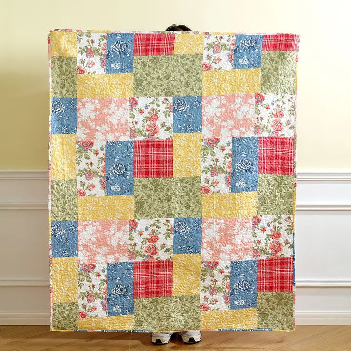 Farmhouse Floral Throw