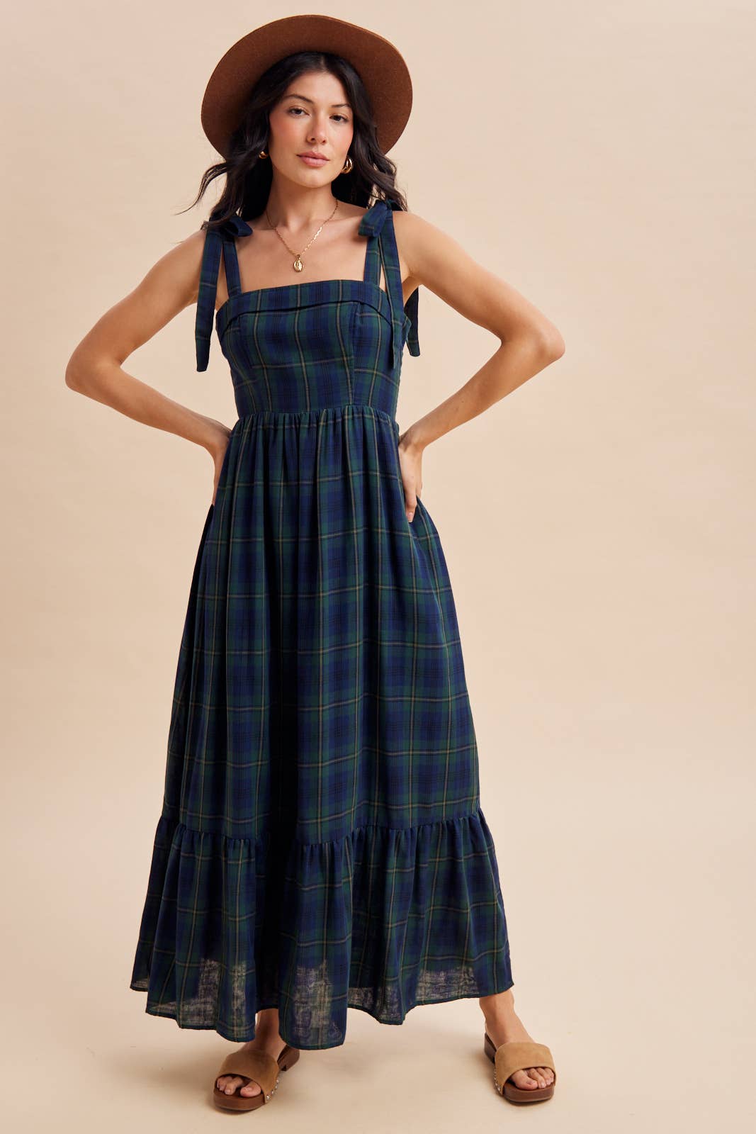 The Tally Tartan Maxi Dress