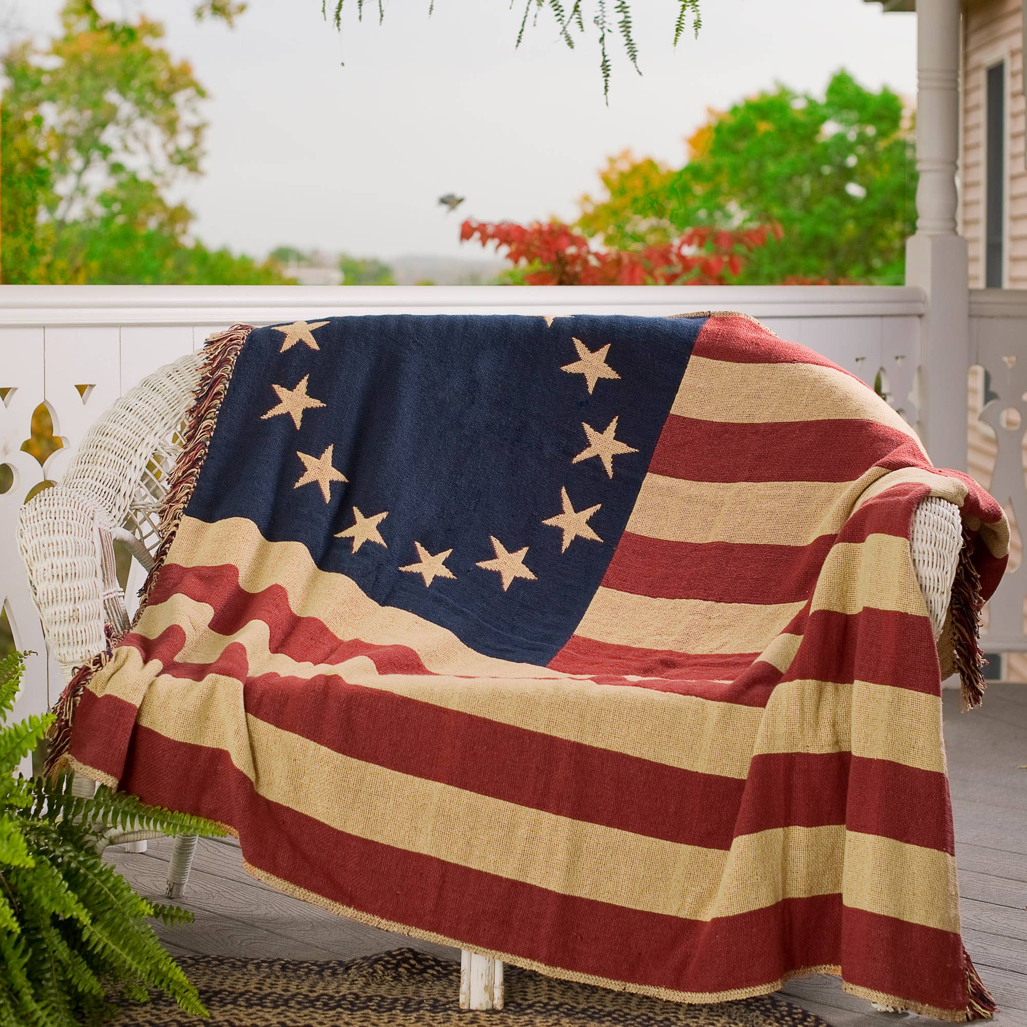 Americana Flag Woven Throw
