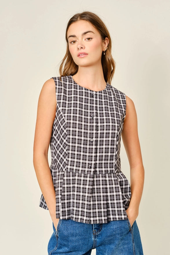 The Cyndi Button Down Tank