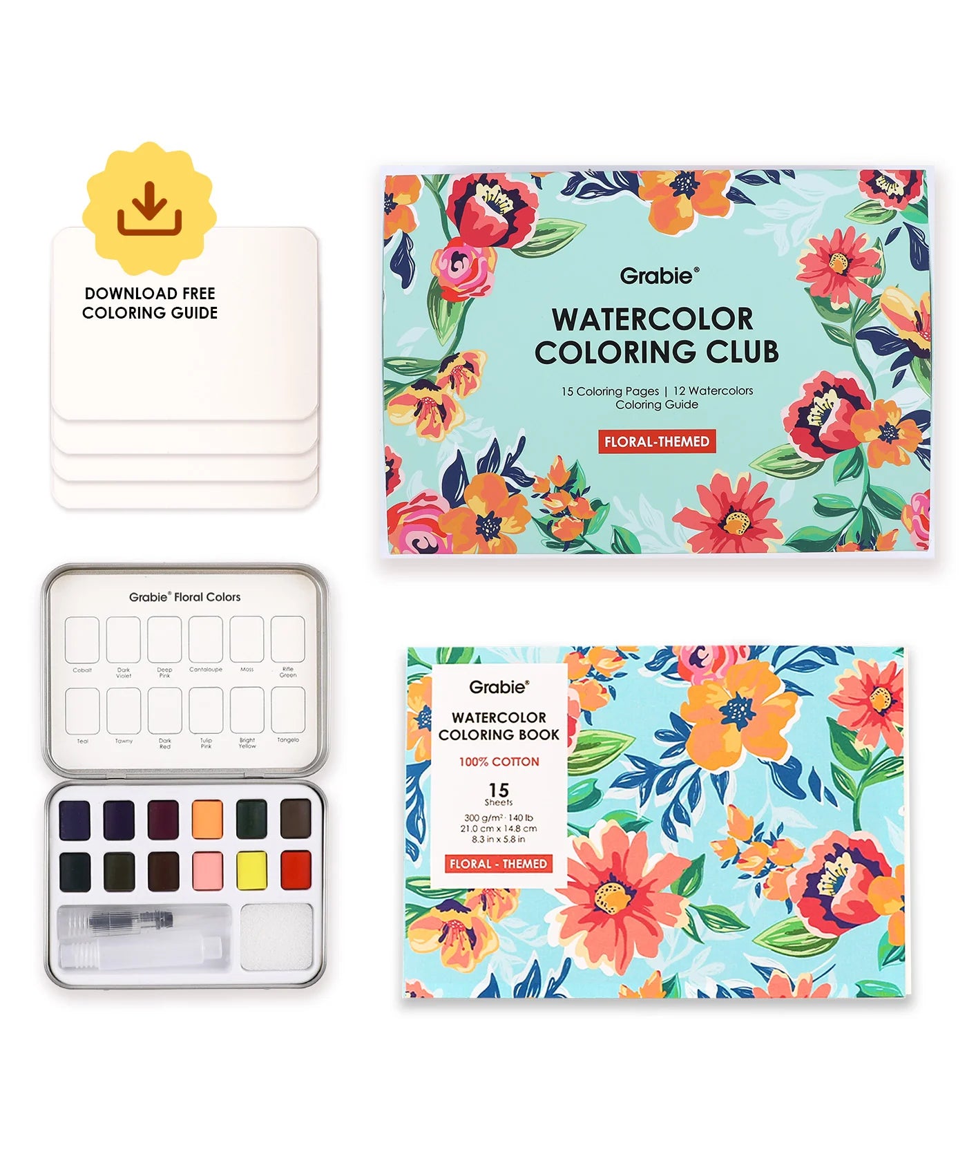 Themed Watercolor Coloring Club Box