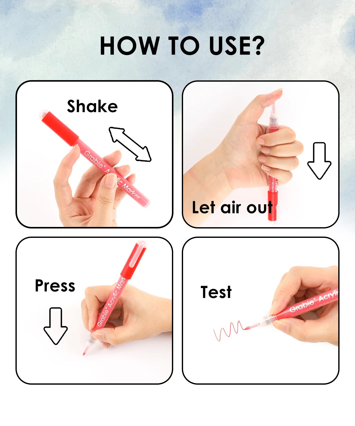 Dual Tone Brush Tip Acrylic Paint Marker Set