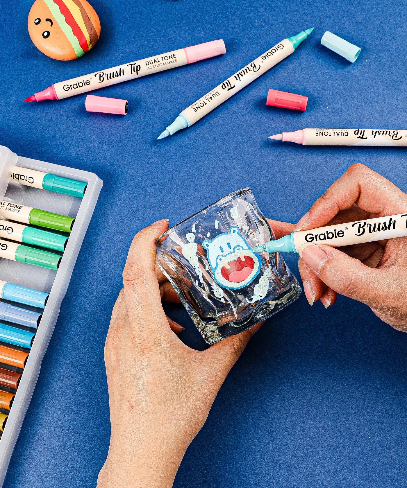 Dual Tone Brush Tip Acrylic Paint Marker Set