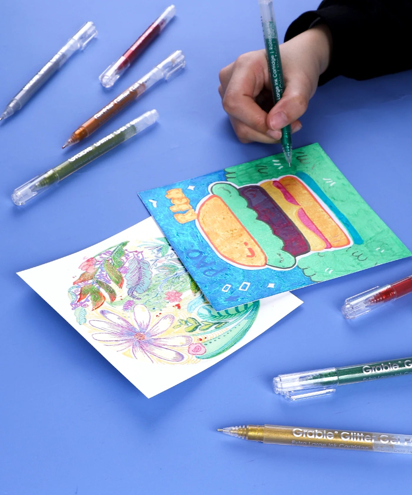 Jumbo Iridescent Glitter Gel Ink Pen Set