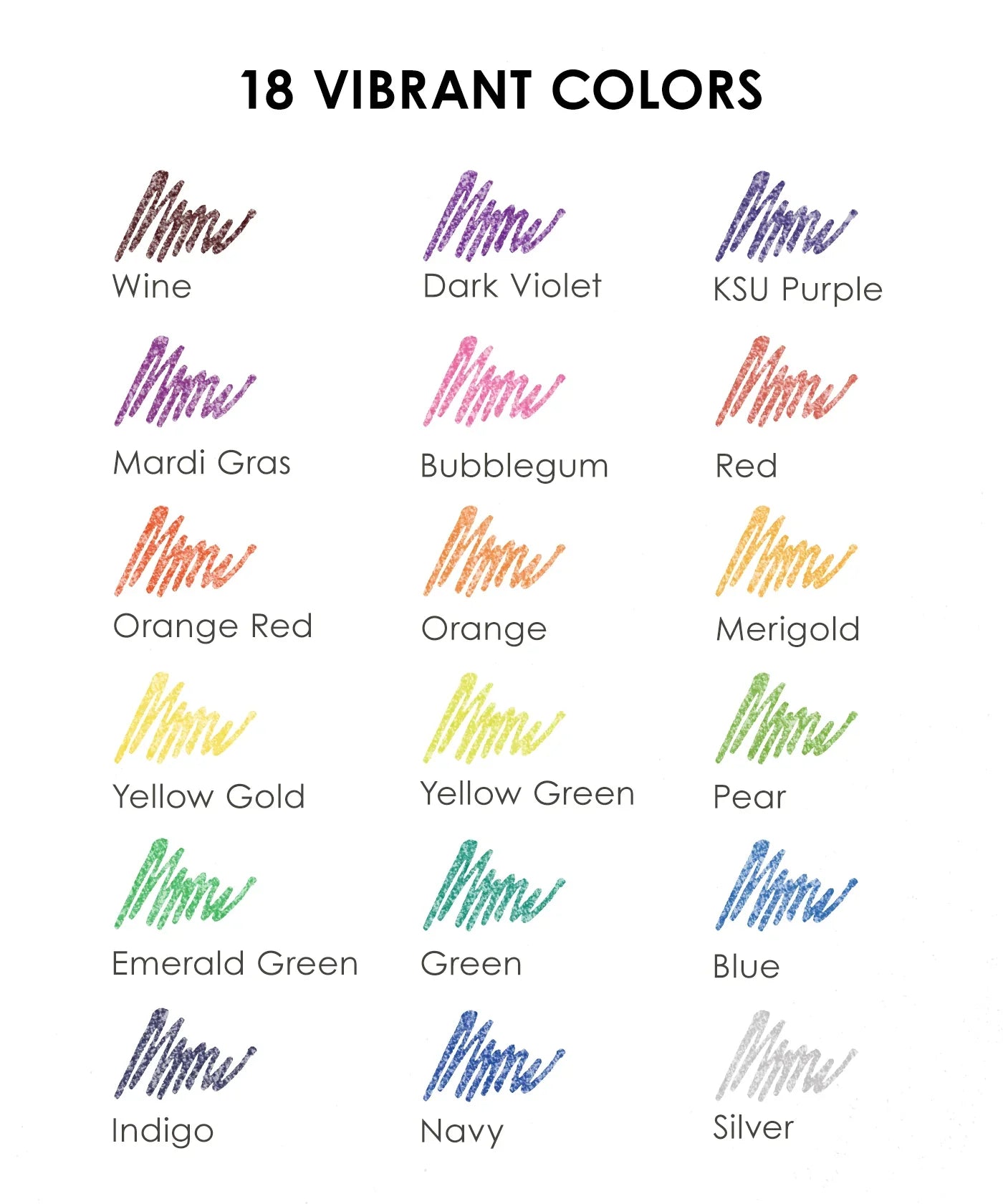 Jumbo Iridescent Glitter Gel Ink Pen Set