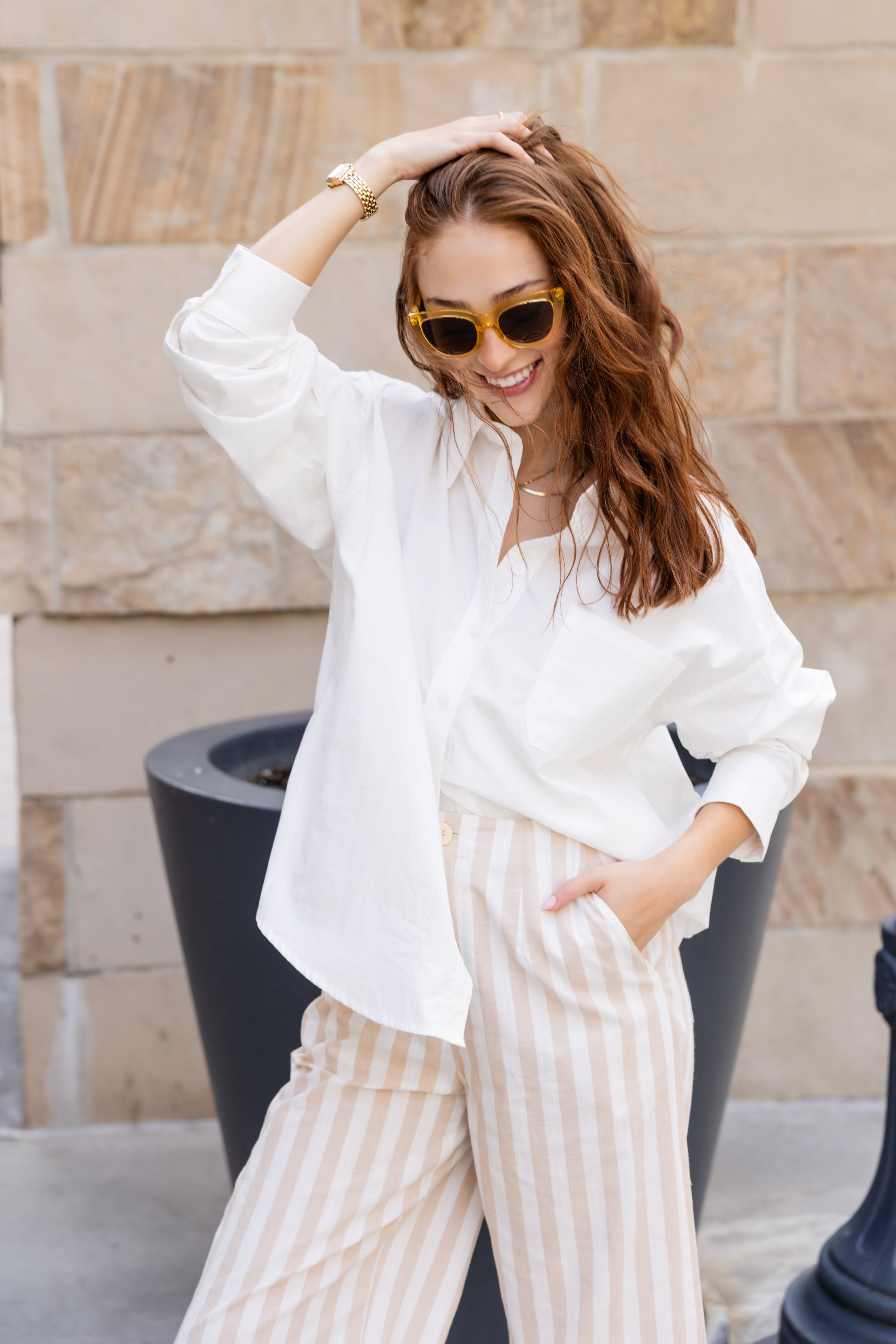 Button Down shirt pocket long sleeve