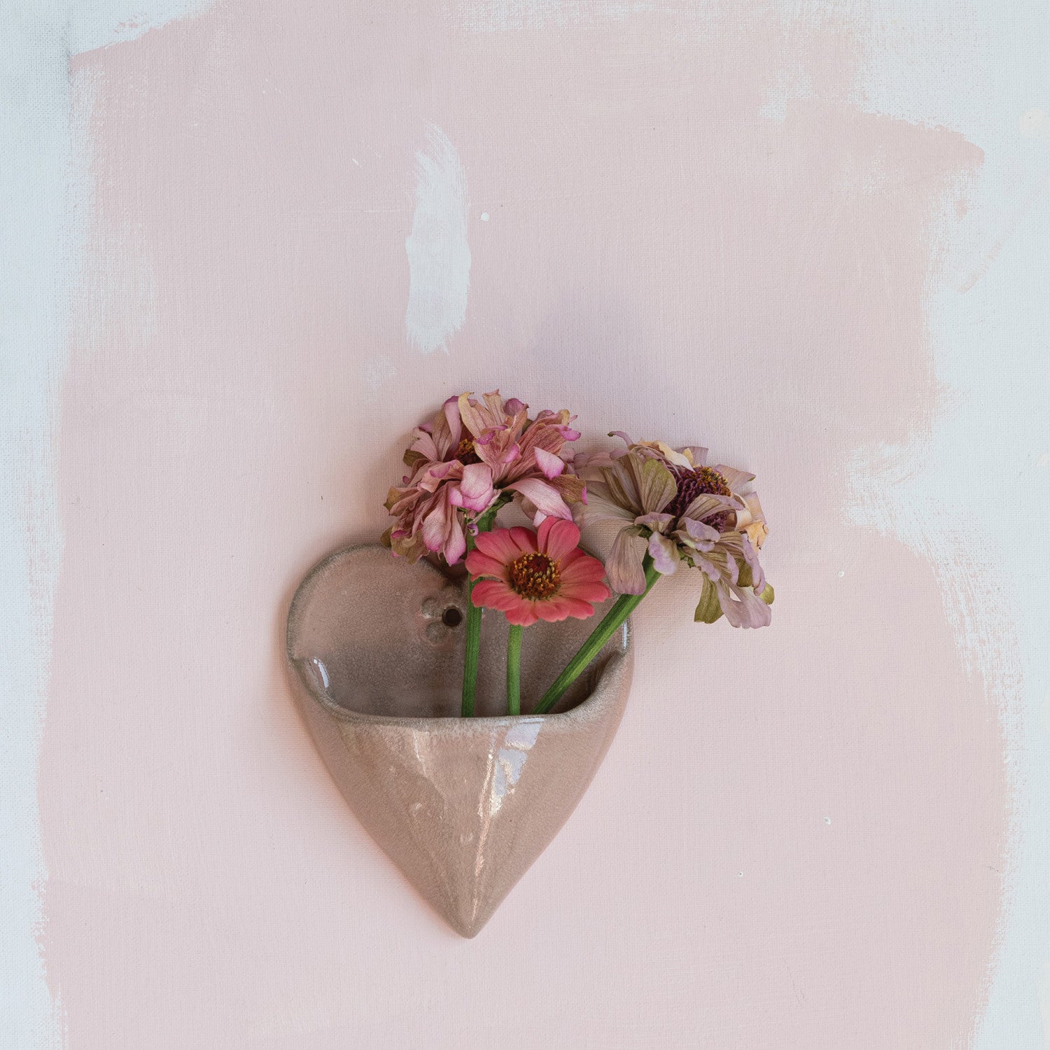 Stoneware Heart Wall Planter