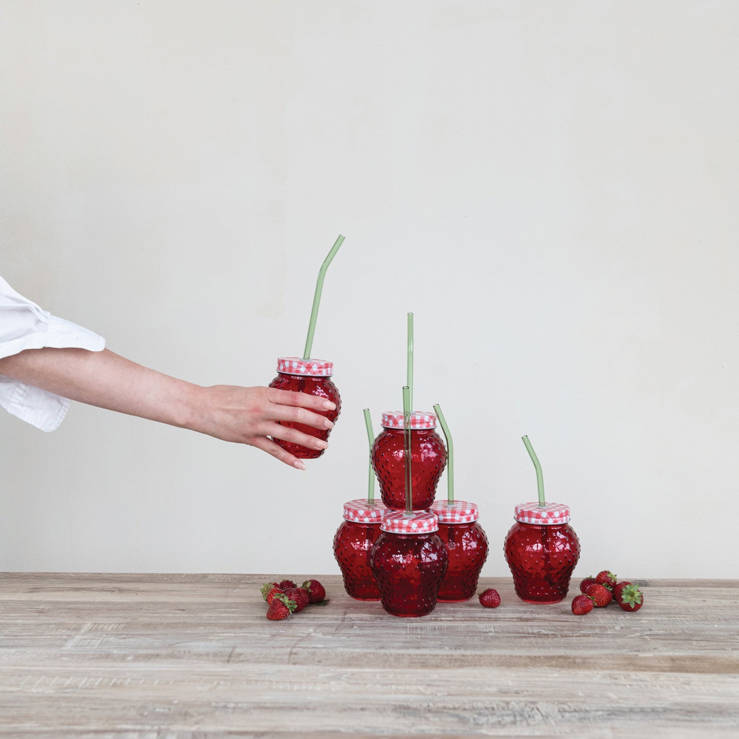 Strawberry Drinking Glass