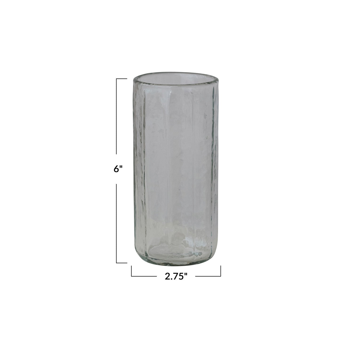 Hand-Blown Clear Drinking Glass