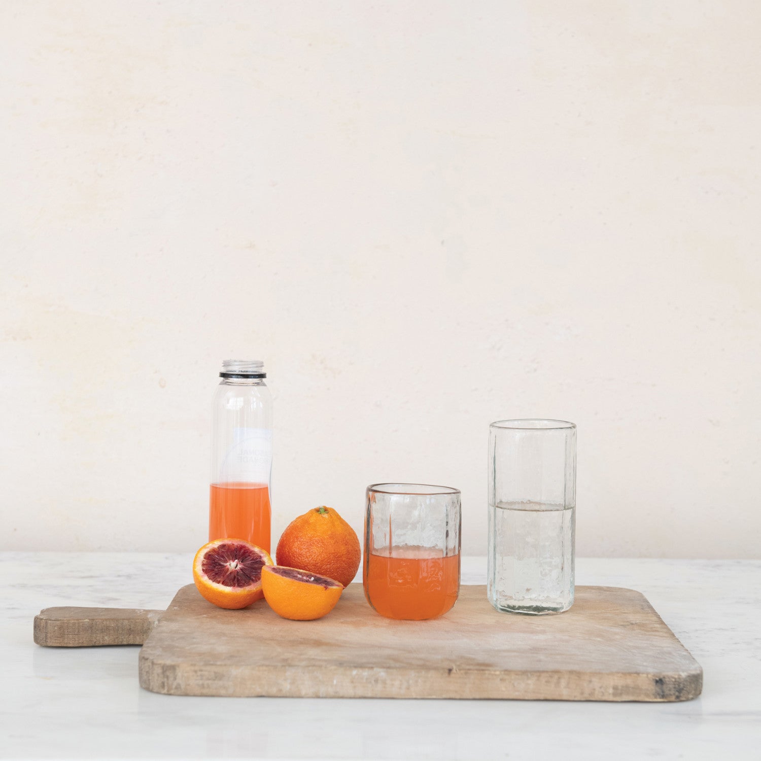 Hand-Blown Clear Drinking Glass