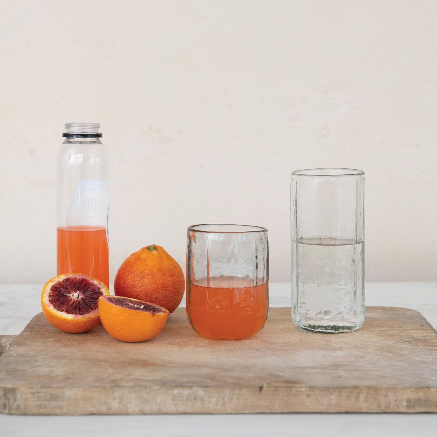 Hand-Blown Clear Drinking Glass