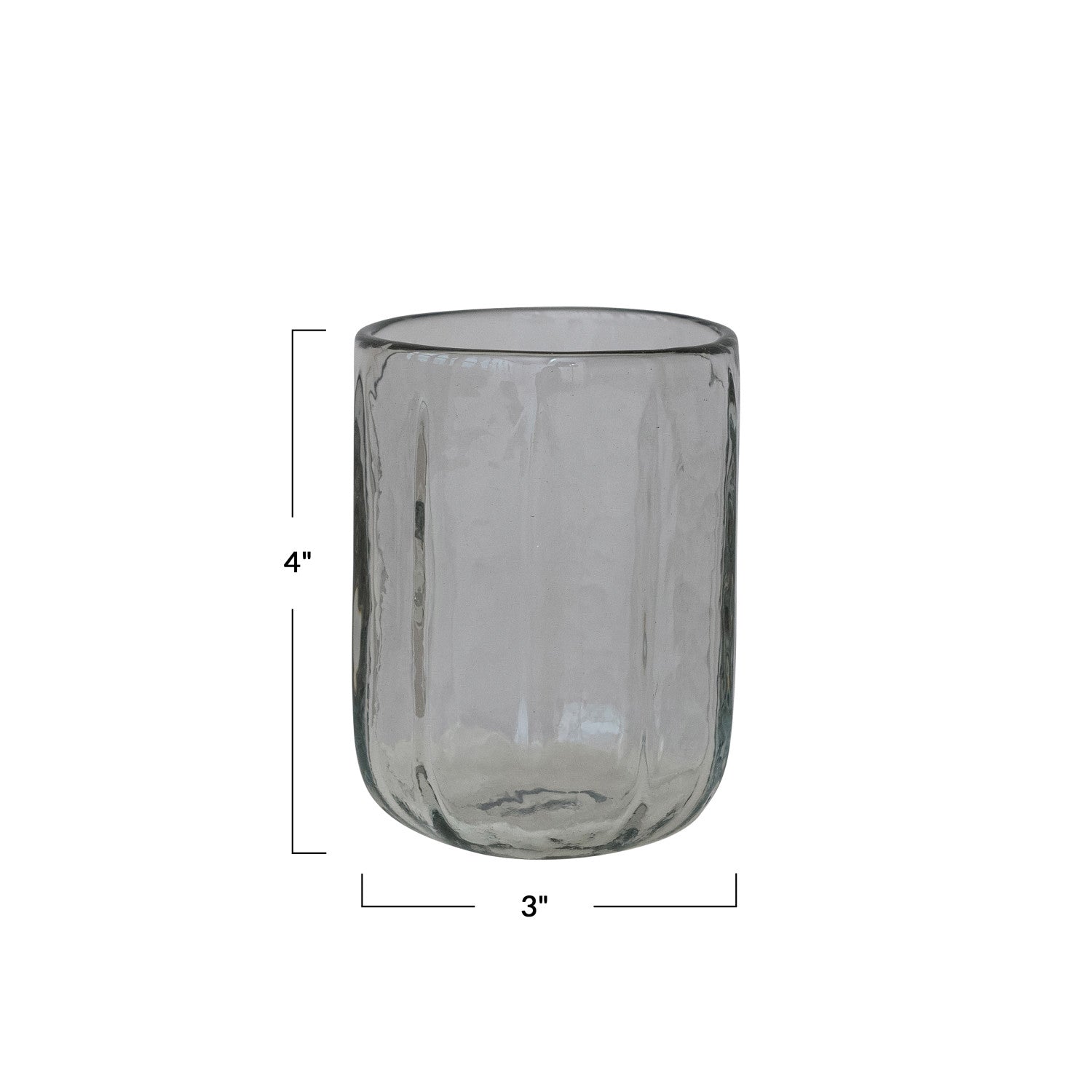 Hand-Blown Clear Drinking Glass
