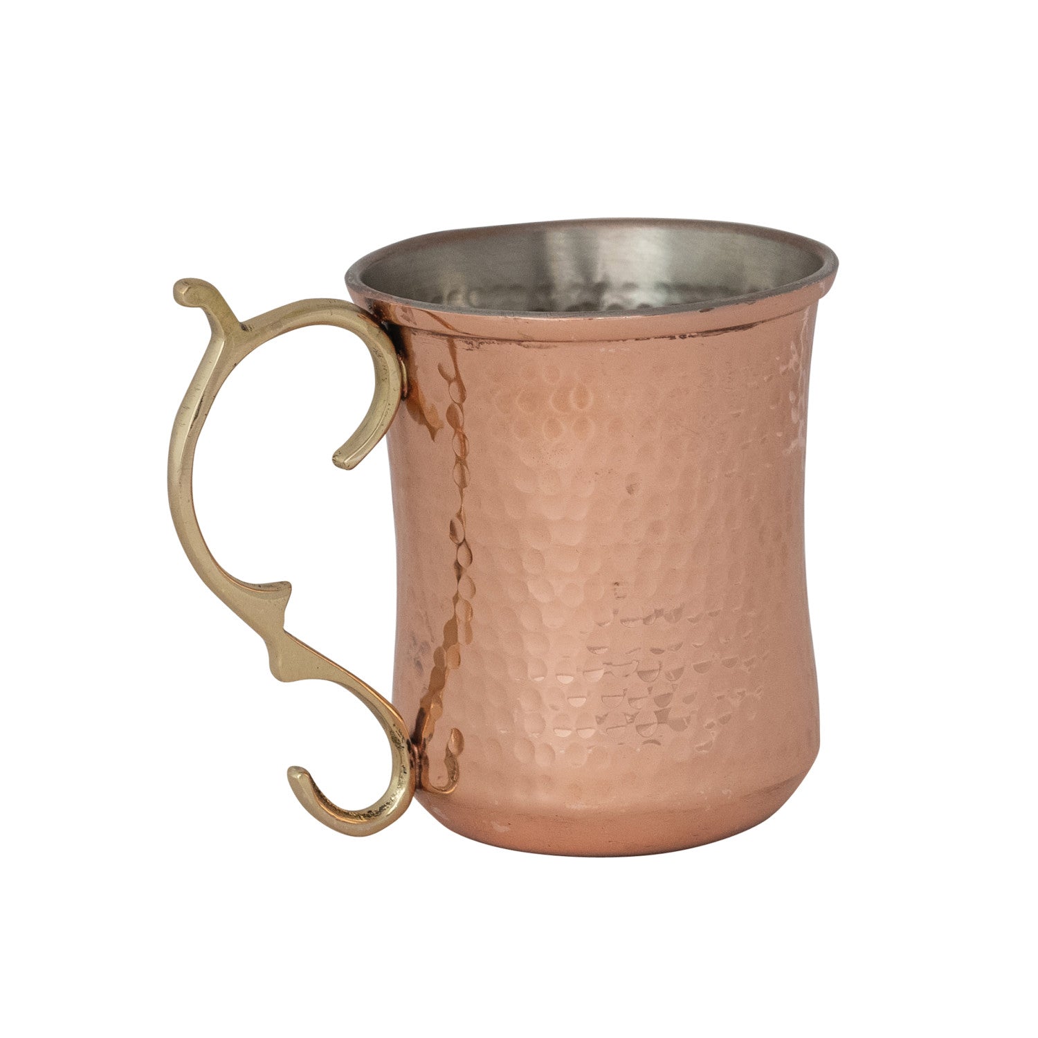 Hammered Copper Mule Mug with Brass Handle