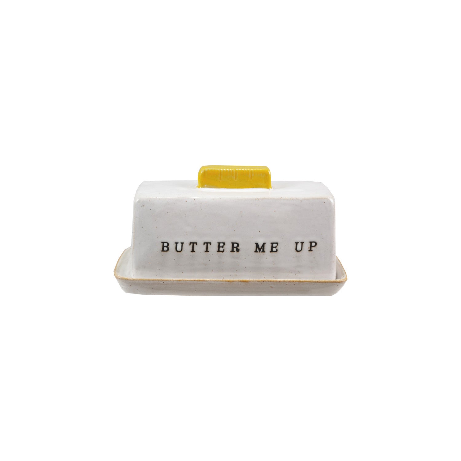 Stoneware "Butter Me Up" Butter Dish