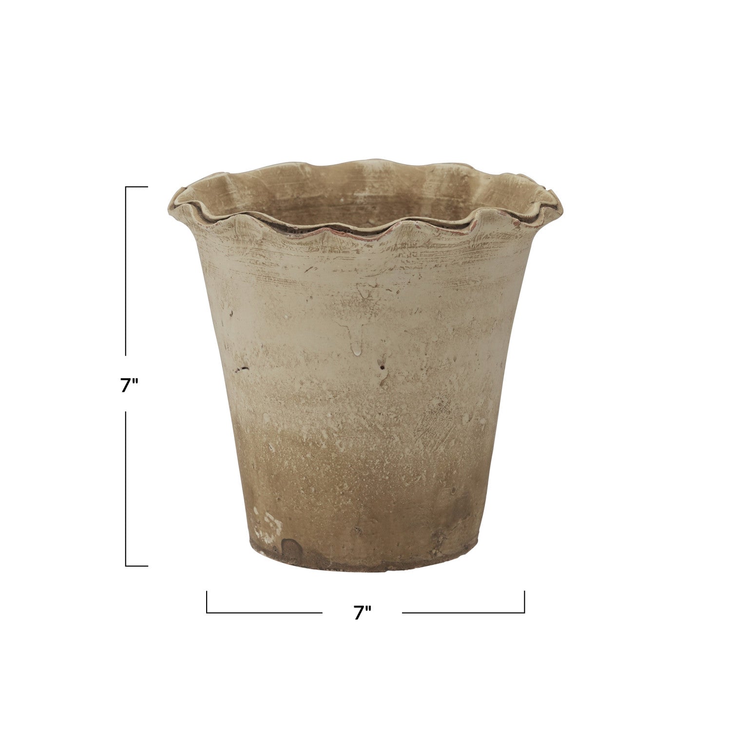 Ruffled Terracotta Planter
