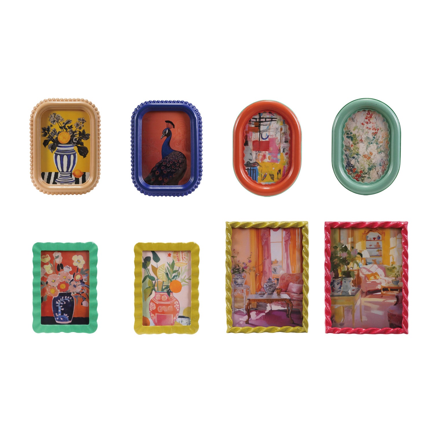 Twisted and Ruffled Resin Photo Frames