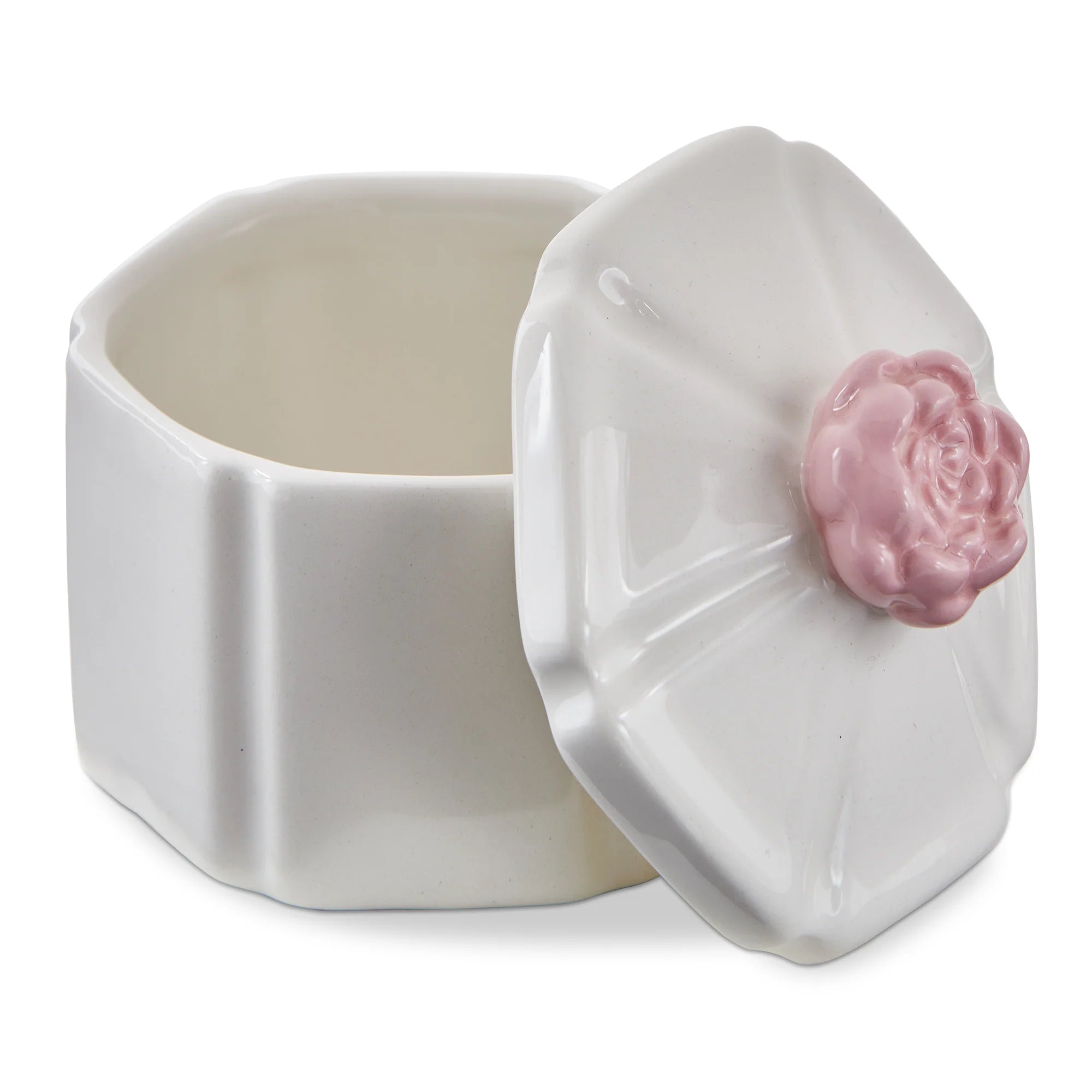 Hex Flower Lidded Trinket Box