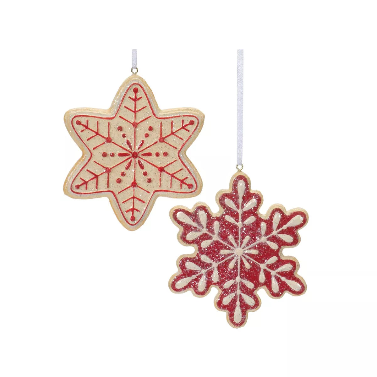 Gingerbread Snowflake Cookie Ornament