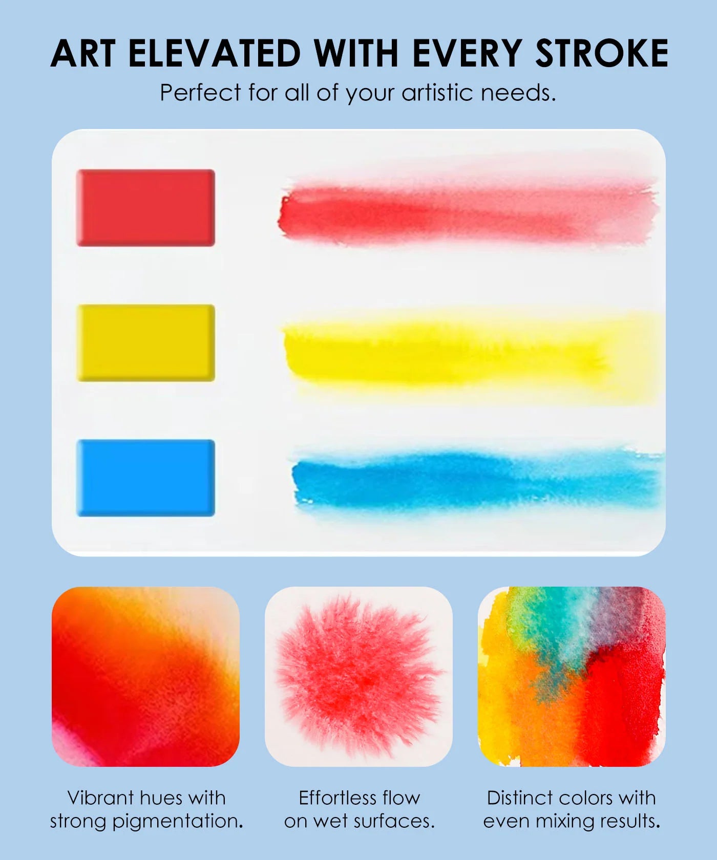 Foldable Watercolor Set With Water Brush