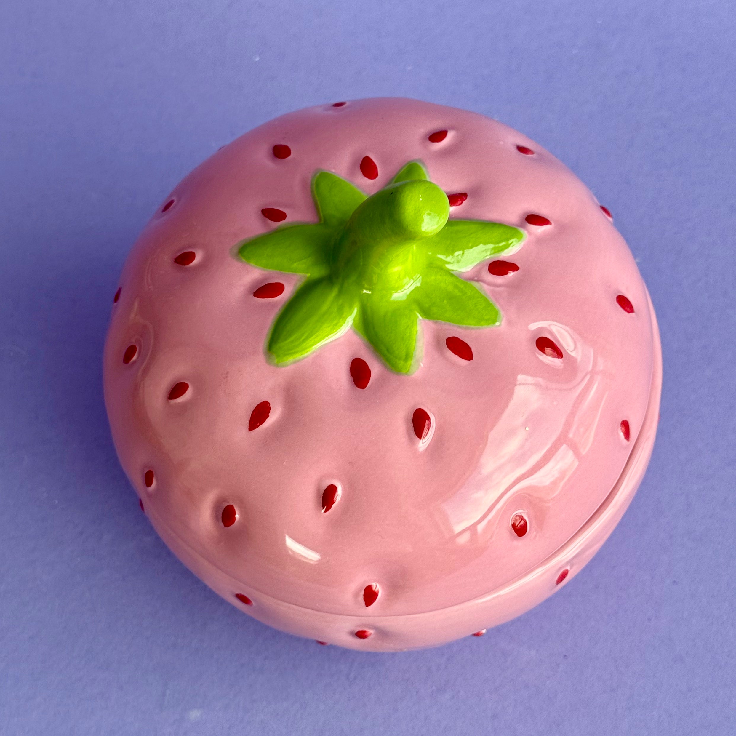 Strawberry Ceramic Jar