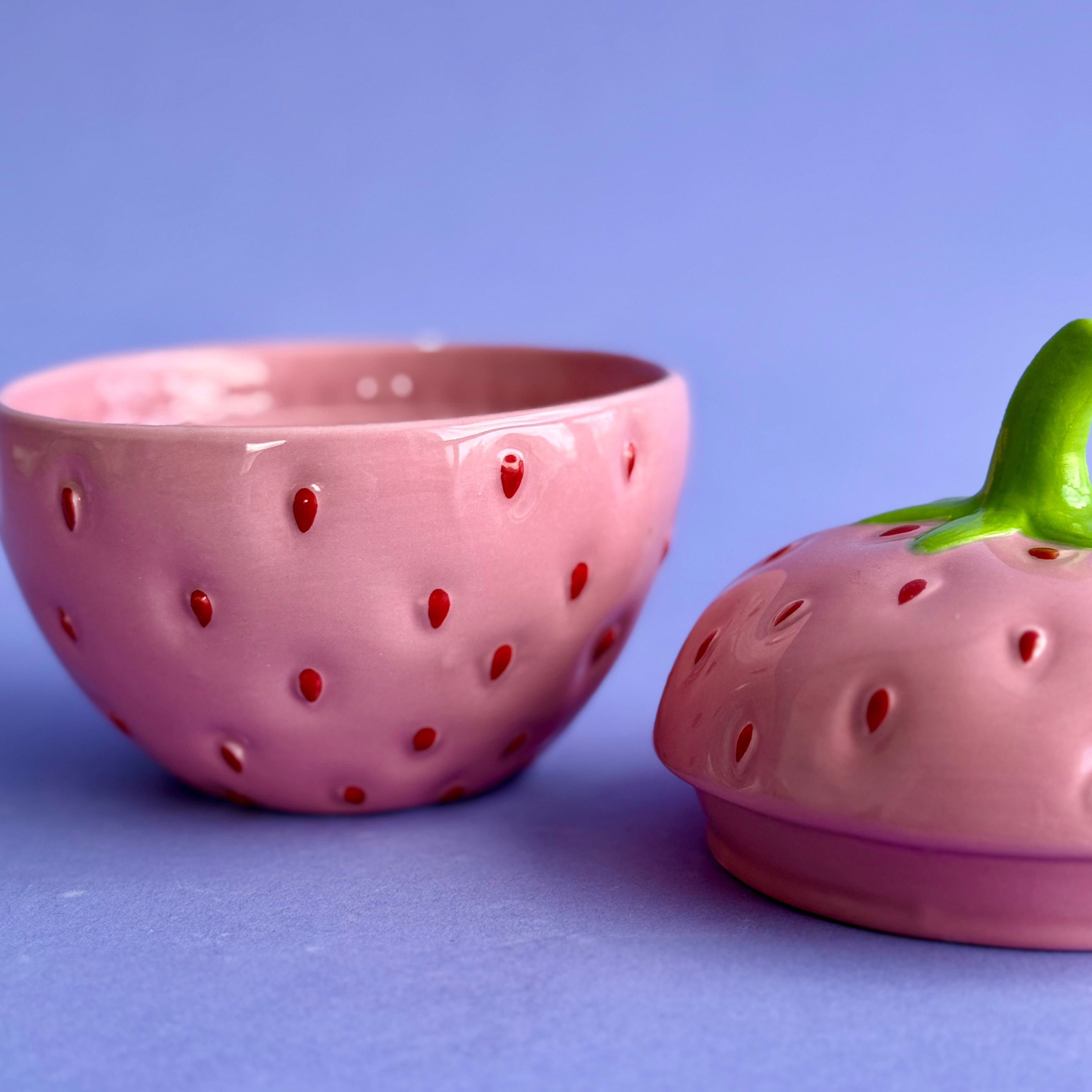 Strawberry Ceramic Jar