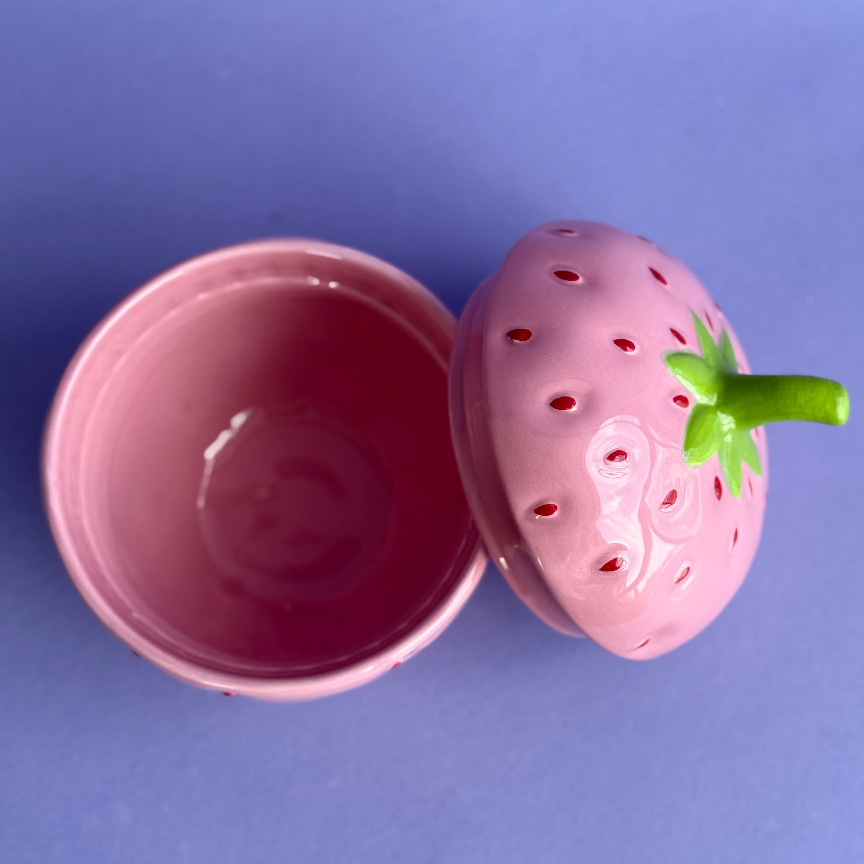 Strawberry Ceramic Jar
