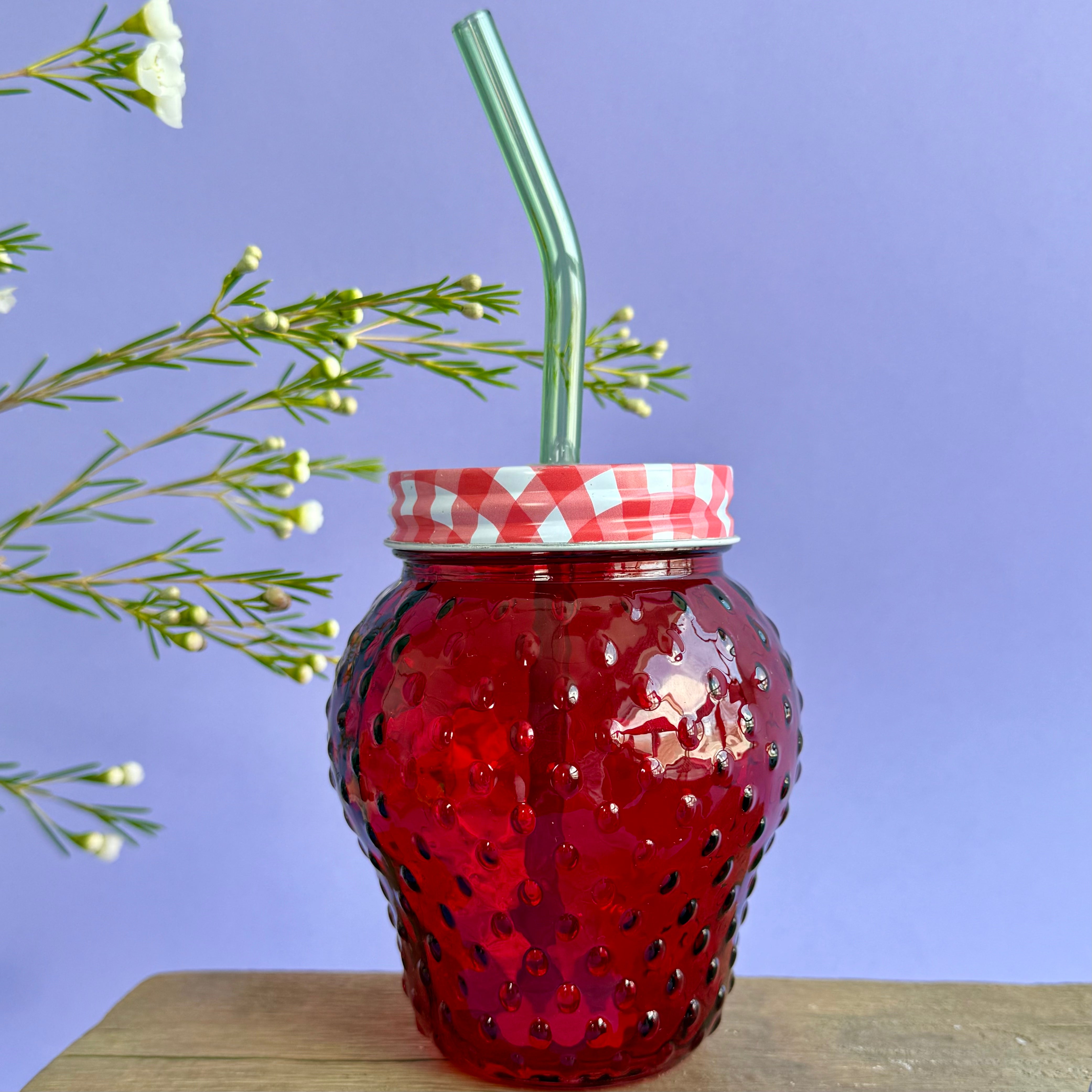 Strawberry Drinking Glass